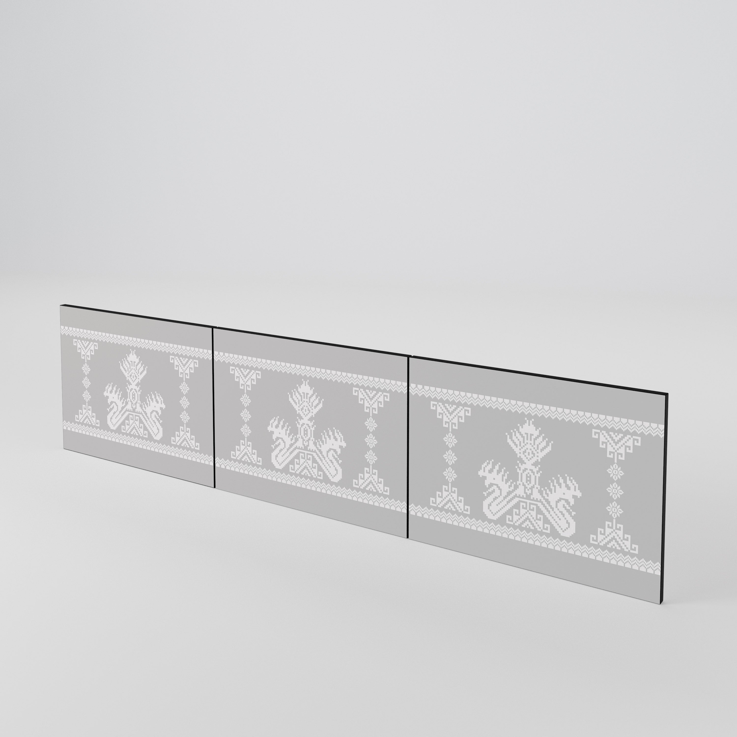 THAI GRAY Luckset med 3 dörrar till TV-bänk