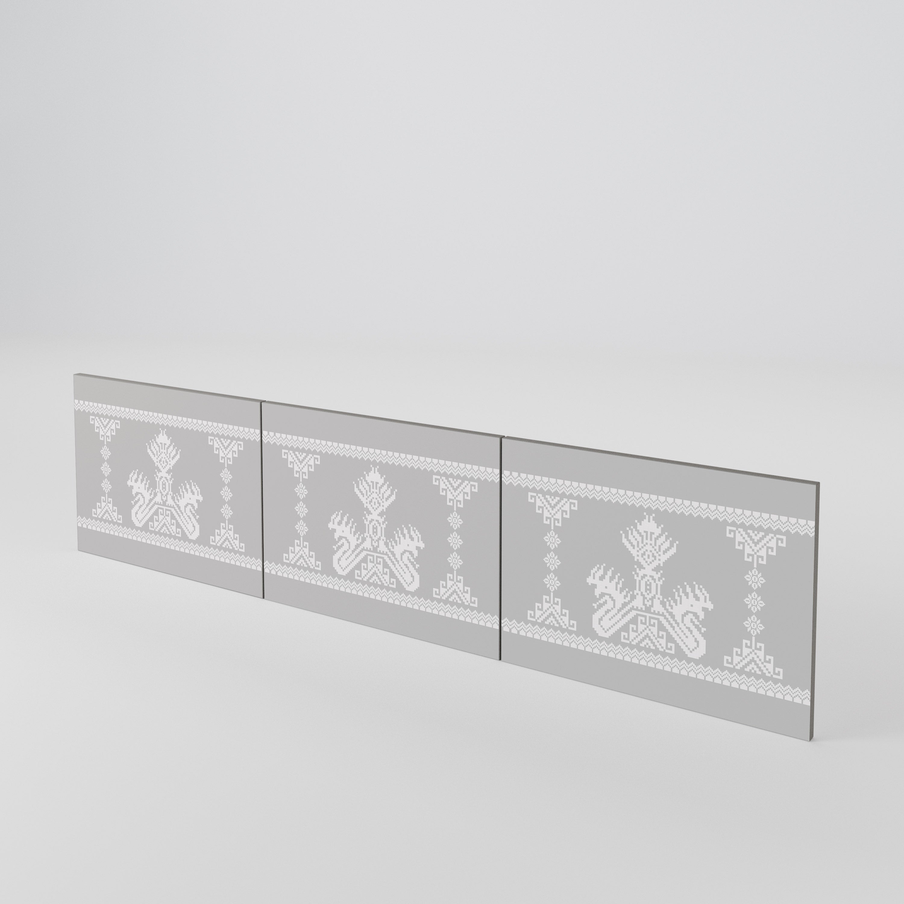 THAI GRAY Luckset med 3 dörrar till TV-bänk