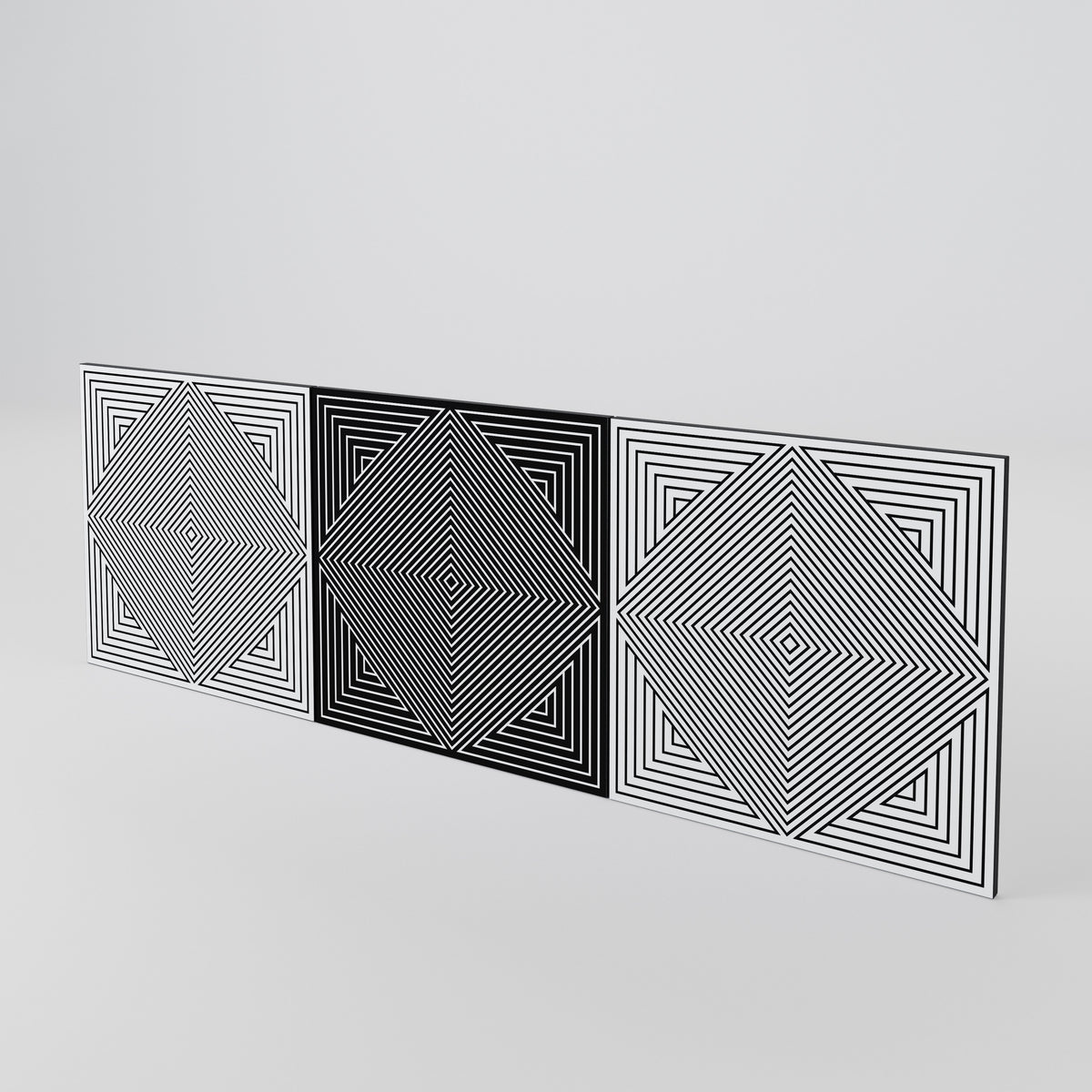 POLYGON ILLUSION 3-Piece Sideboard Door Set
