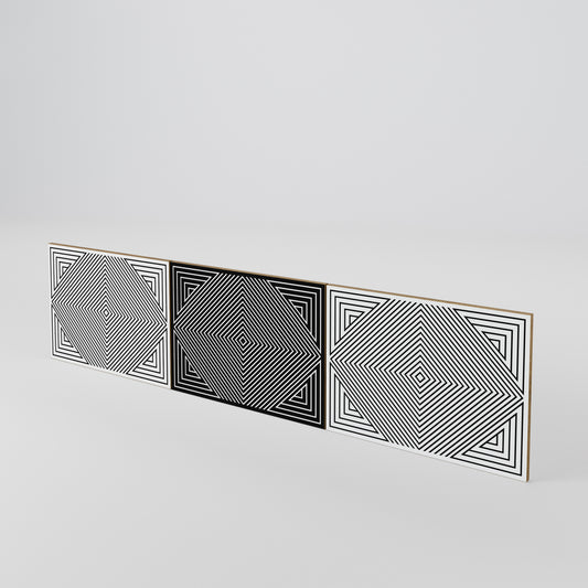 POLYGON ILLUSION Luckset med 3 dörrar till TV-bänk