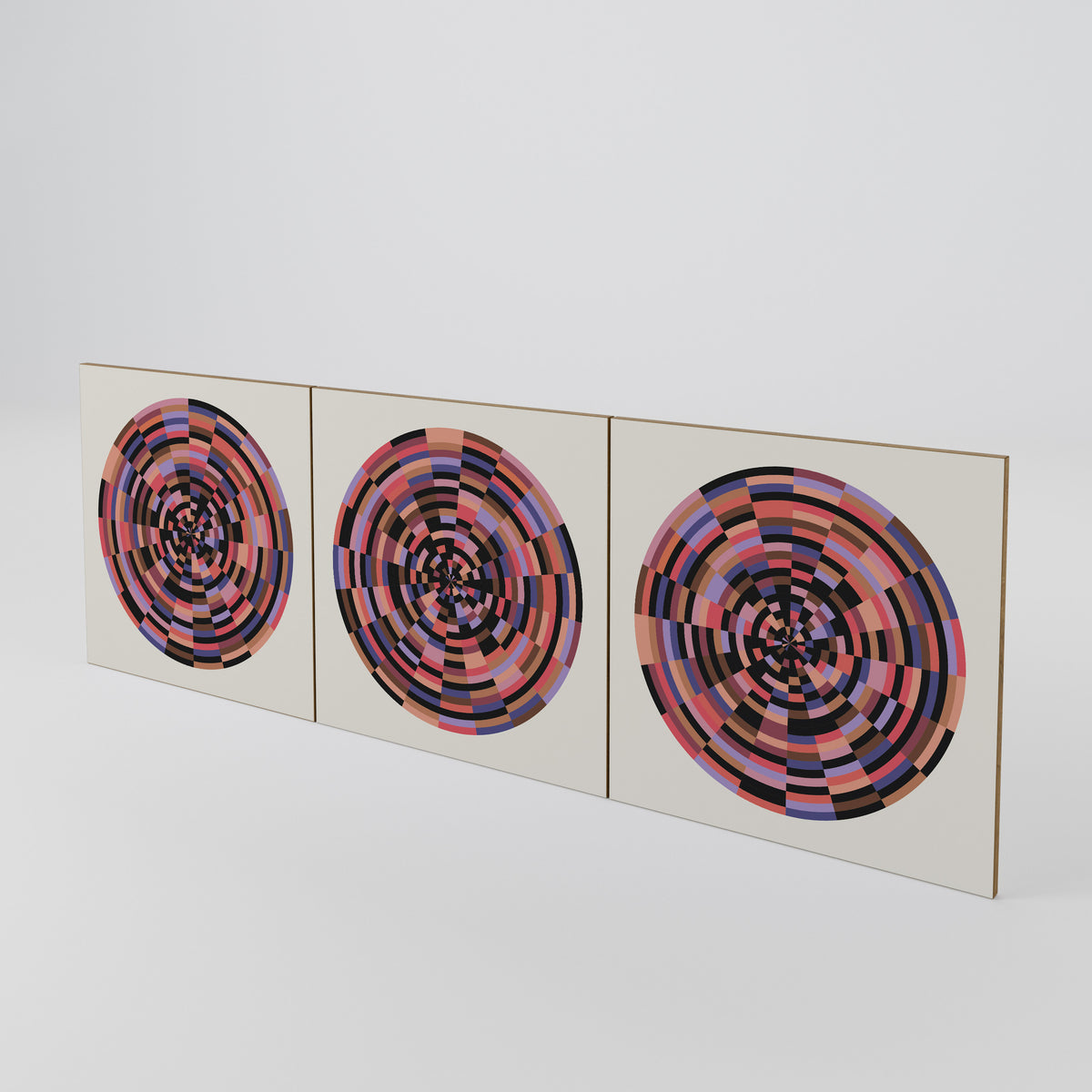 BROWN CIRCLES Luckset med 3 dörrar till sideboard