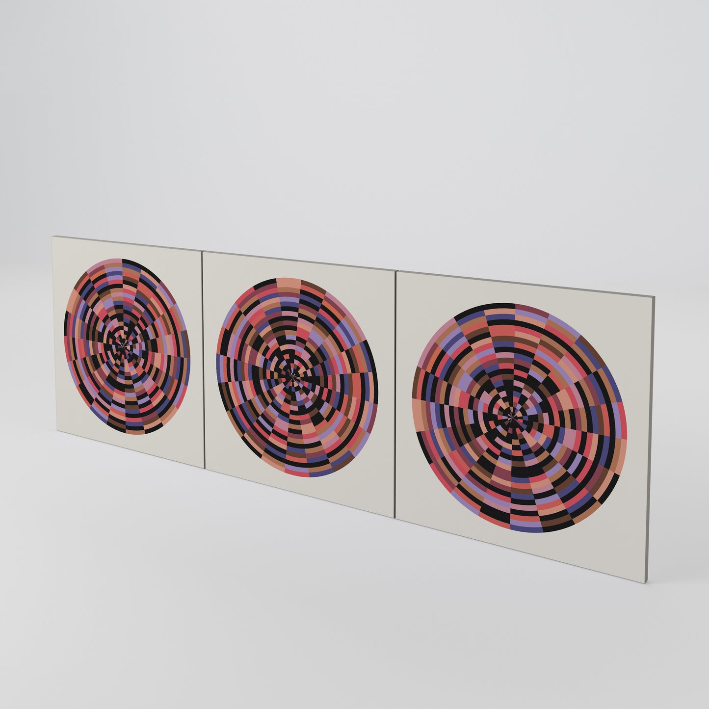 BROWN CIRCLES Luckset med 3 dörrar till sideboard