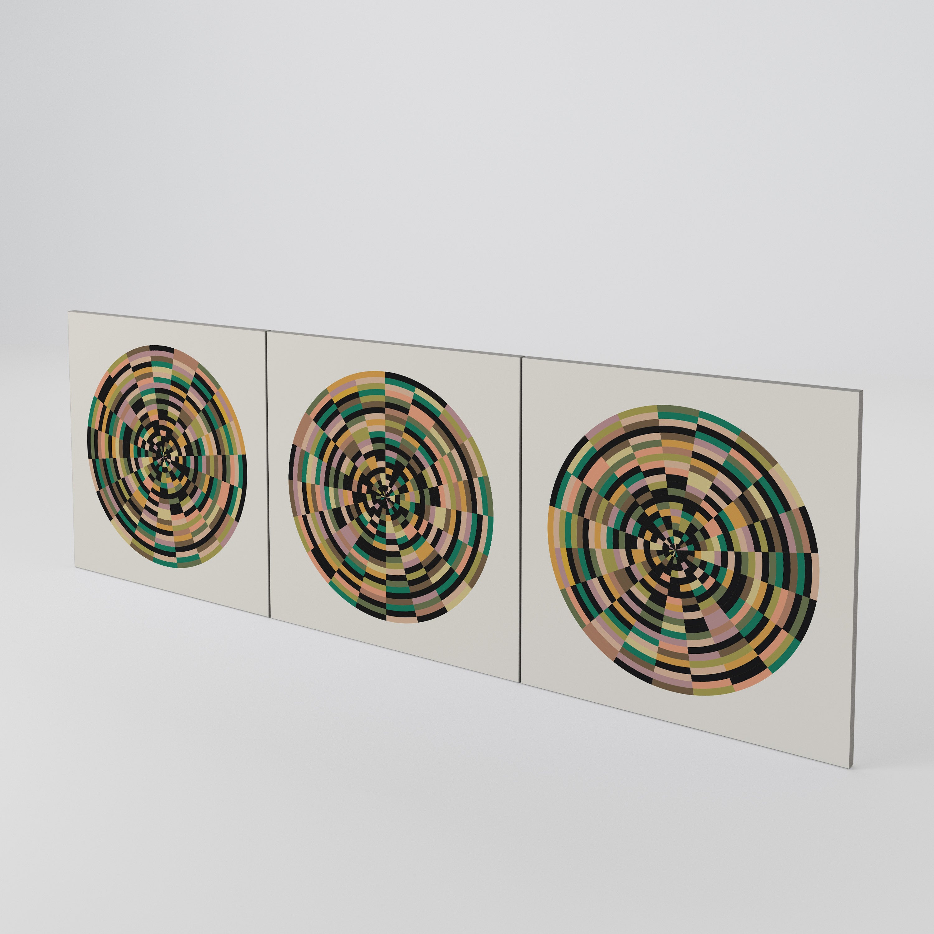 GREEN CIRCLES Luckset med 3 dörrar till sideboard