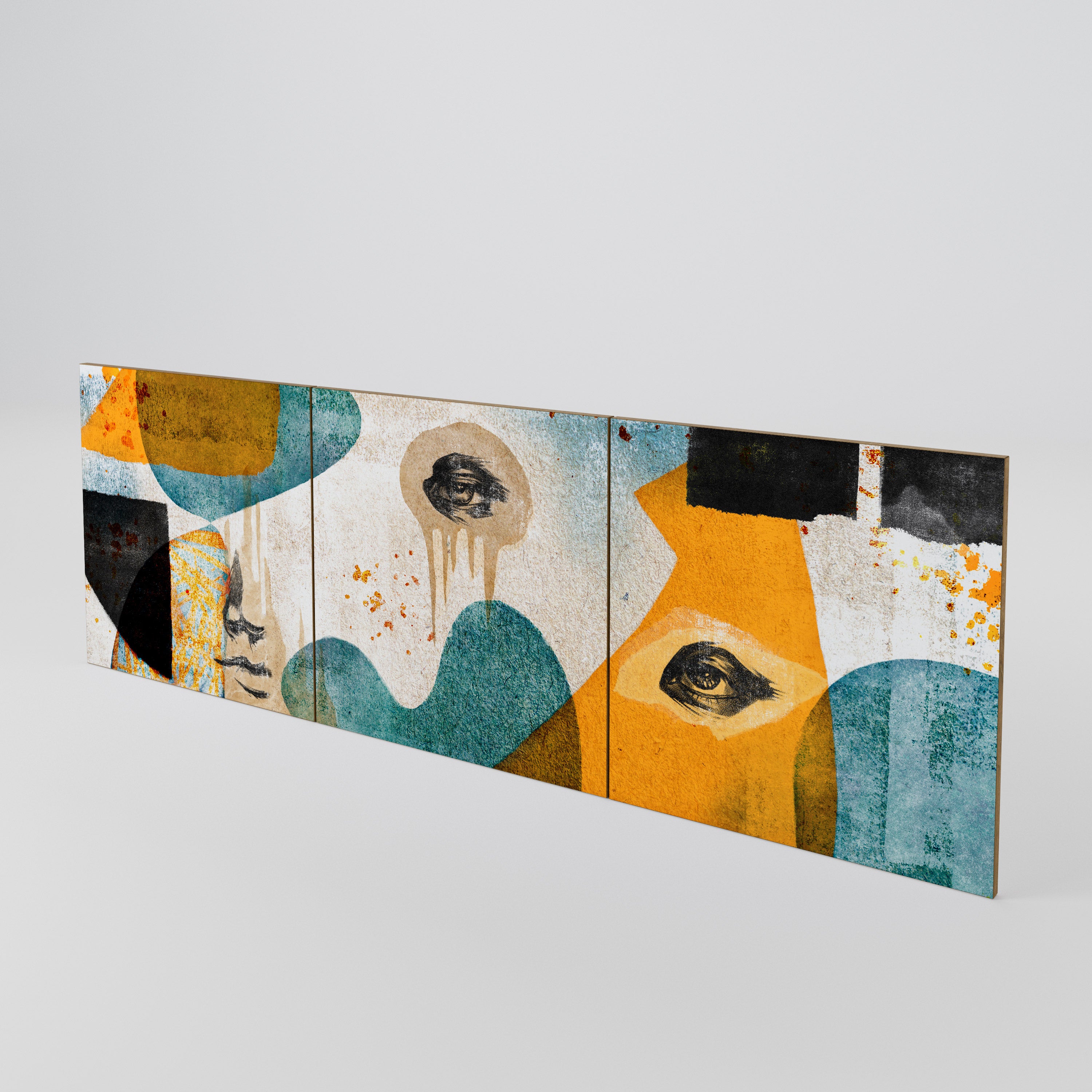 ABSTRACT FACES 3-delat skänkset med dörrar