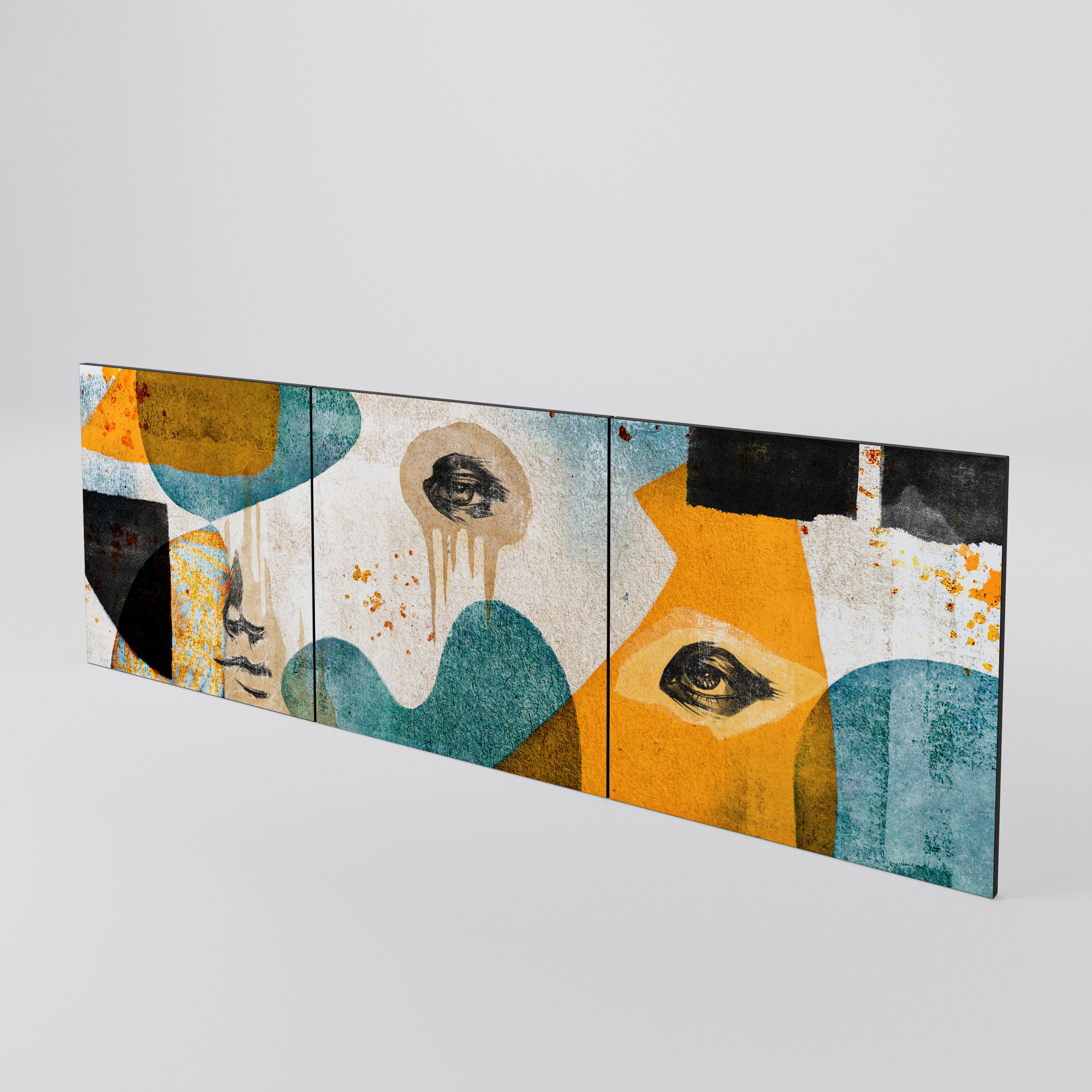 ABSTRACT FACES 3-delat skänkset med dörrar