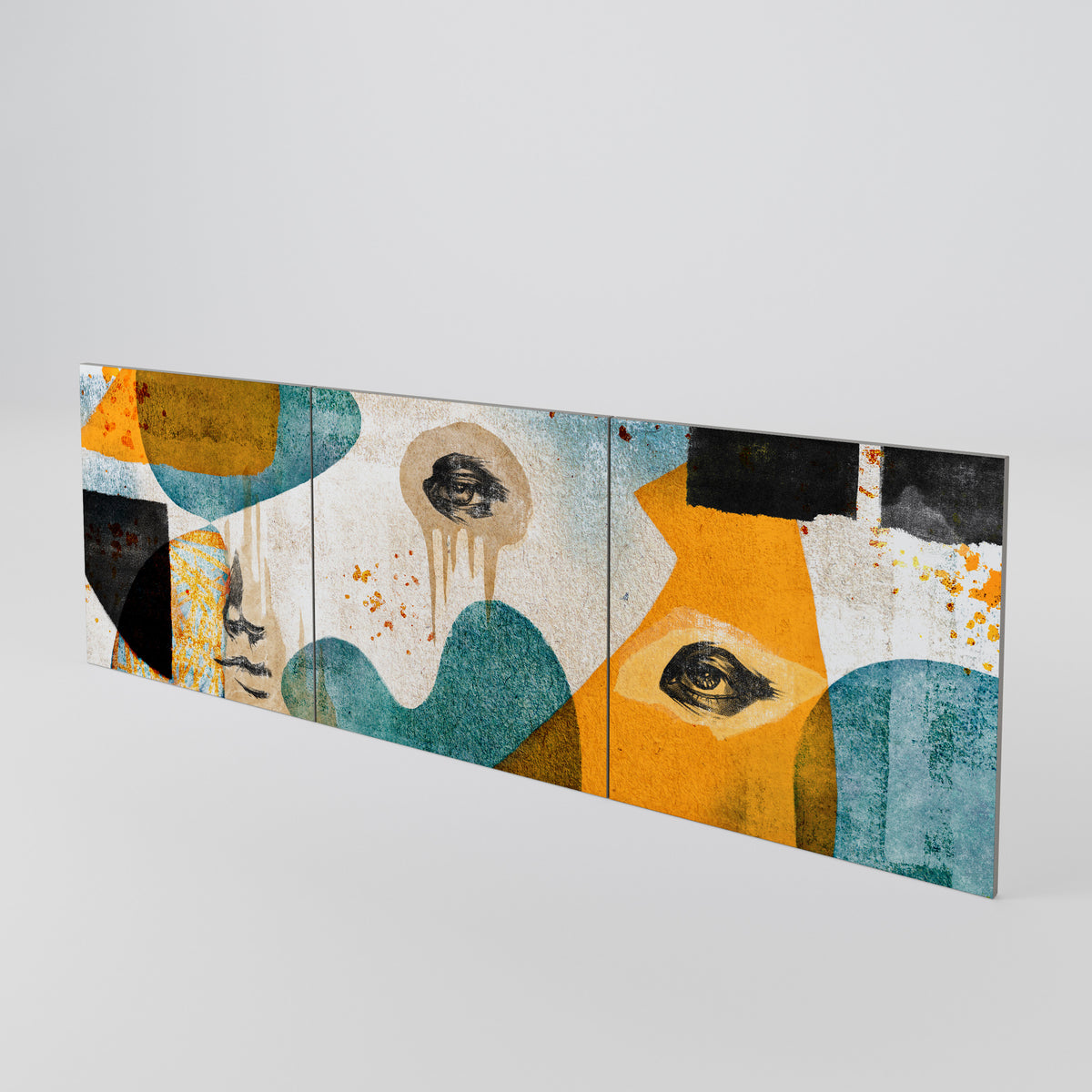 ABSTRACT FACES Luckset med 3 dörrar till sideboard