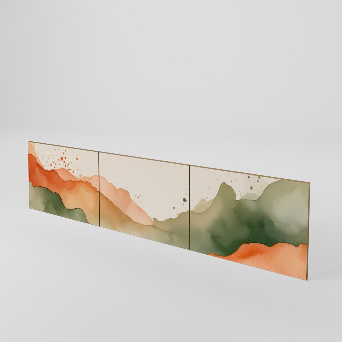 WATERCOLOUR PEAKS Luckset med 3 dörrar till TV-bänk