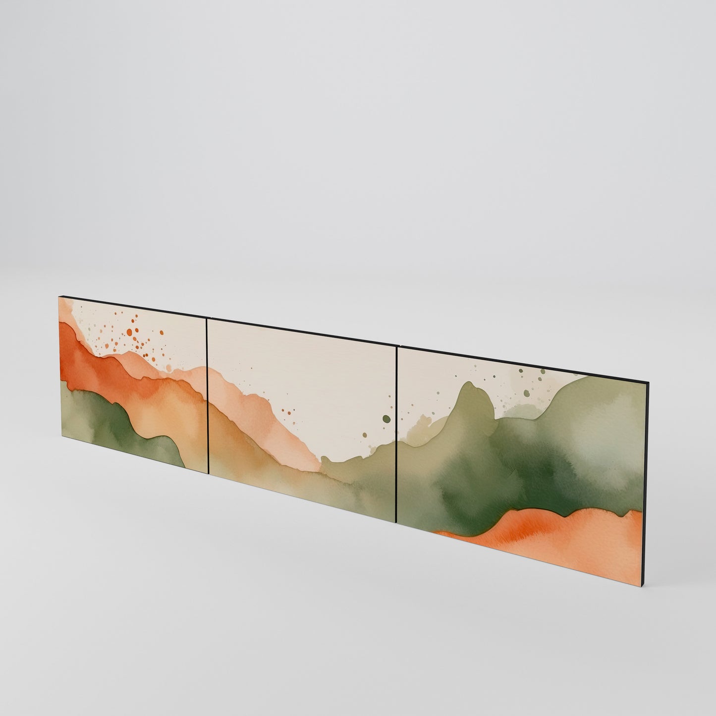 WATERCOLOUR PEAKS Luckset med 3 dörrar till TV-bänk