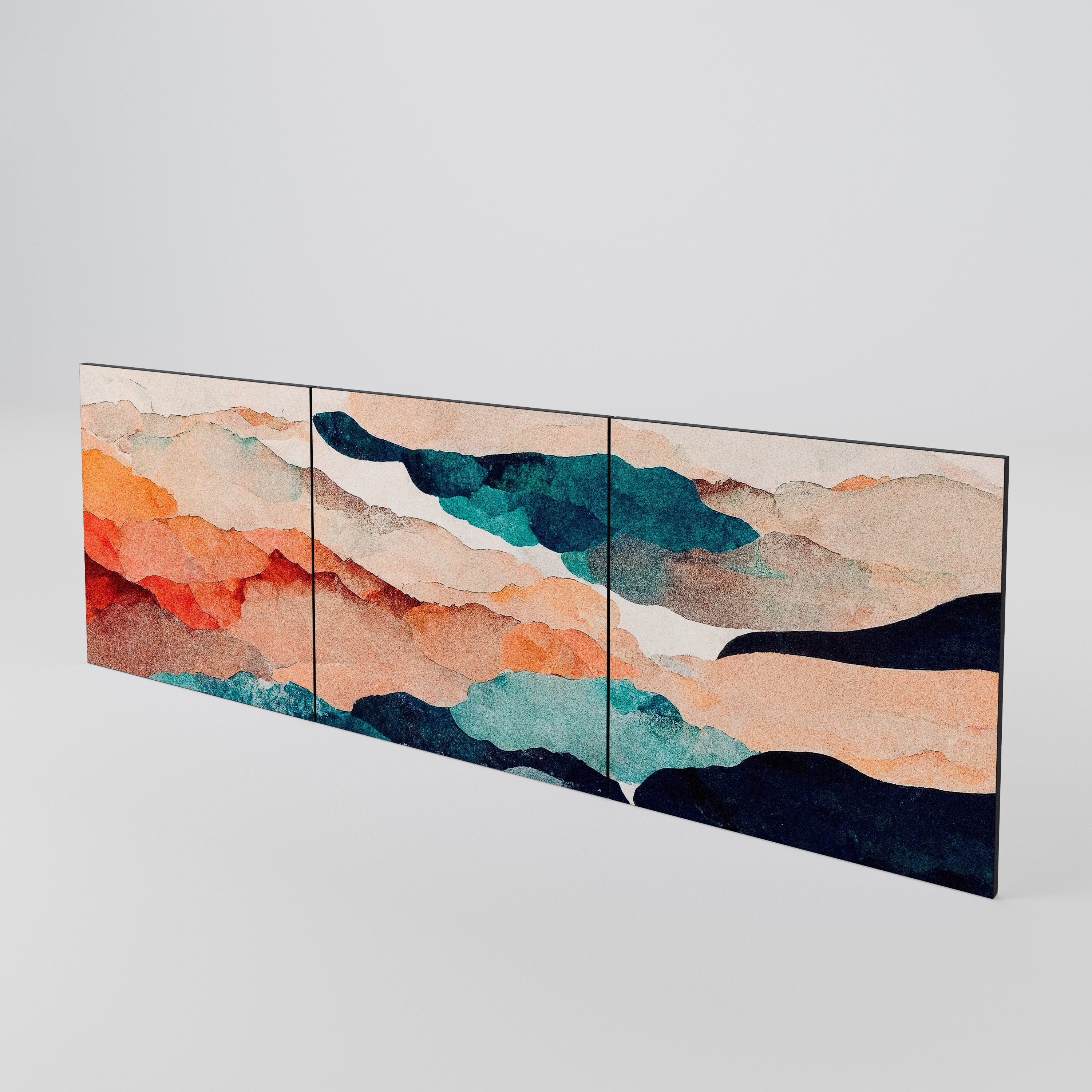 ABSTRACT LANDSCAPE Luckset med 3 dörrar till sideboard