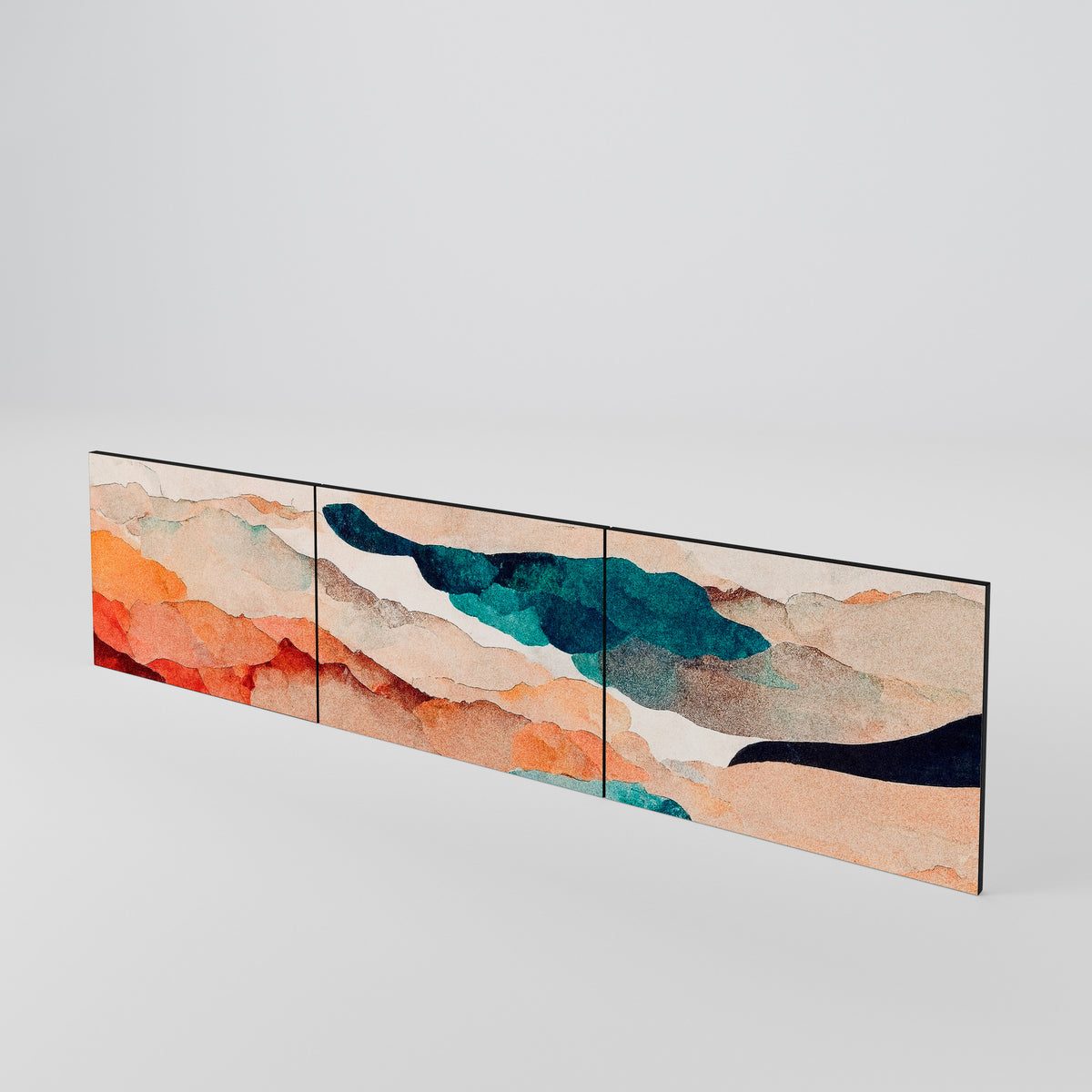 ABSTRACT LANDSCAPE Luckset med 3 dörrar till TV-bänk