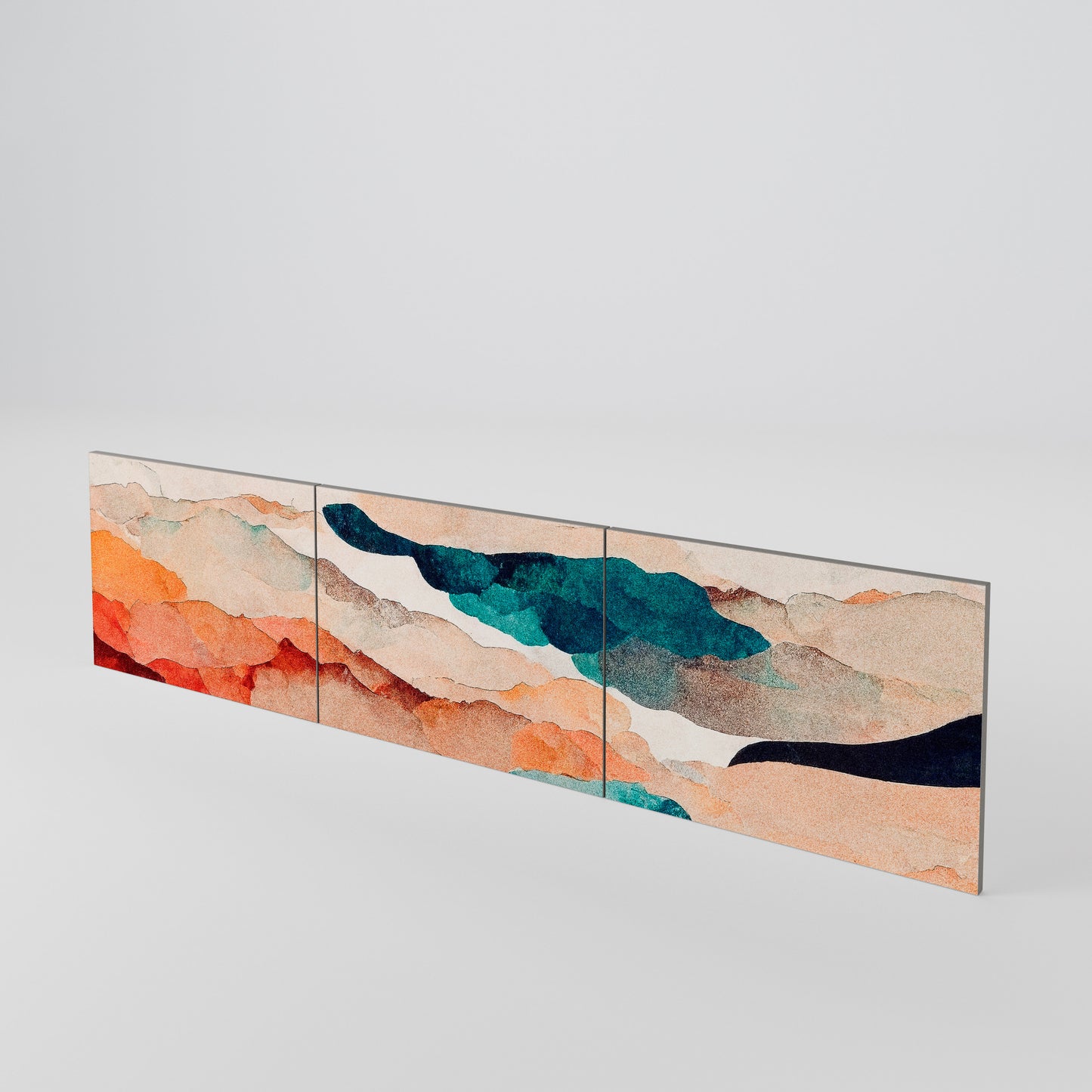 ABSTRACT LANDSCAPE Luckset med 3 dörrar till TV-bänk