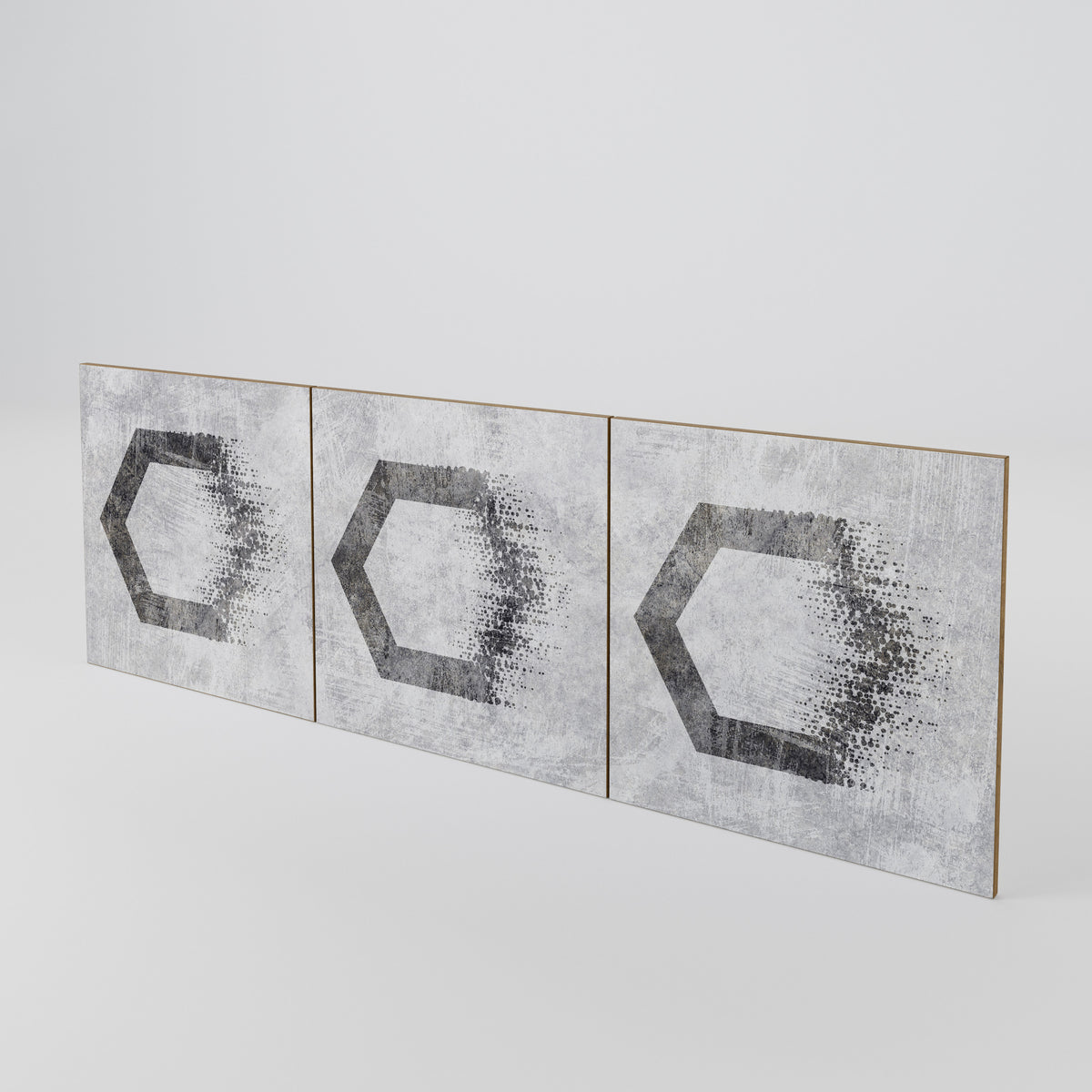 HEXAGONAL FIGURES Luckset med 3 dörrar till sideboard