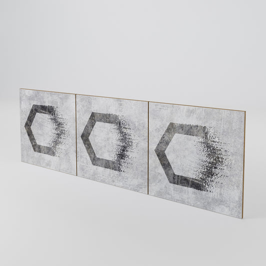 HEXAGONAL FIGURES 3-Piece Sideboard Door Set