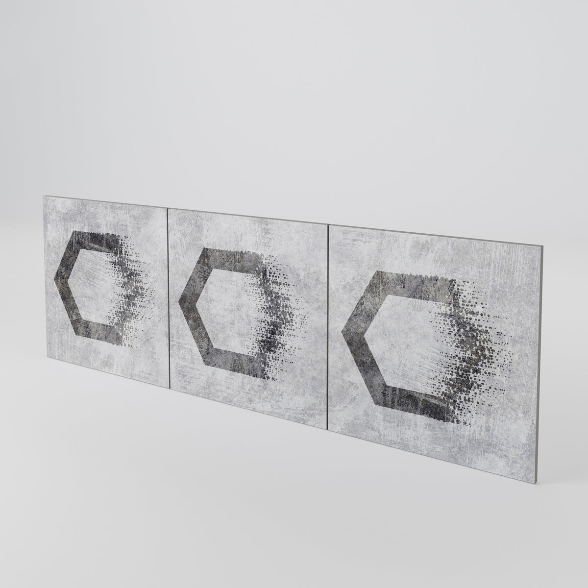 HEXAGONAL FIGURES Luckset med 3 dörrar till sideboard