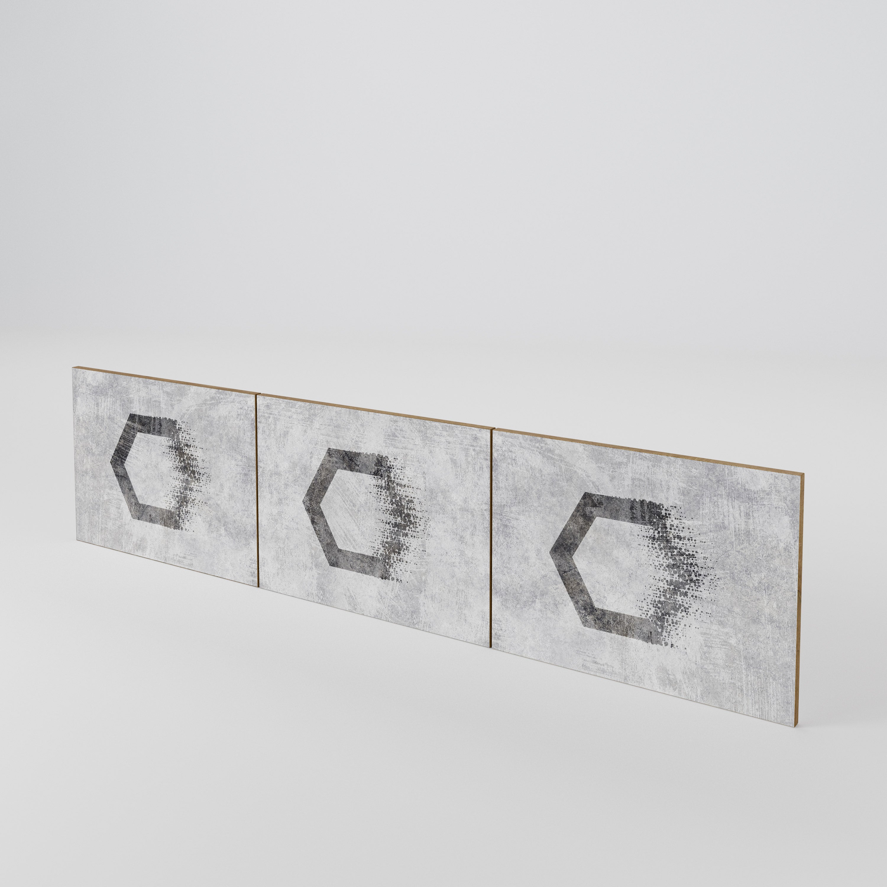 HEXAGONALA FIGURER 3-delat TV-skåpsdörrset