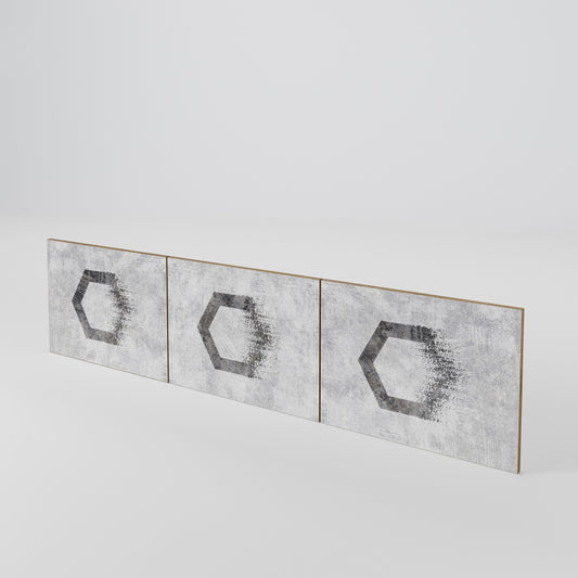 HEXAGONAL FIGURES Luckset med 3 dörrar till TV-bänk