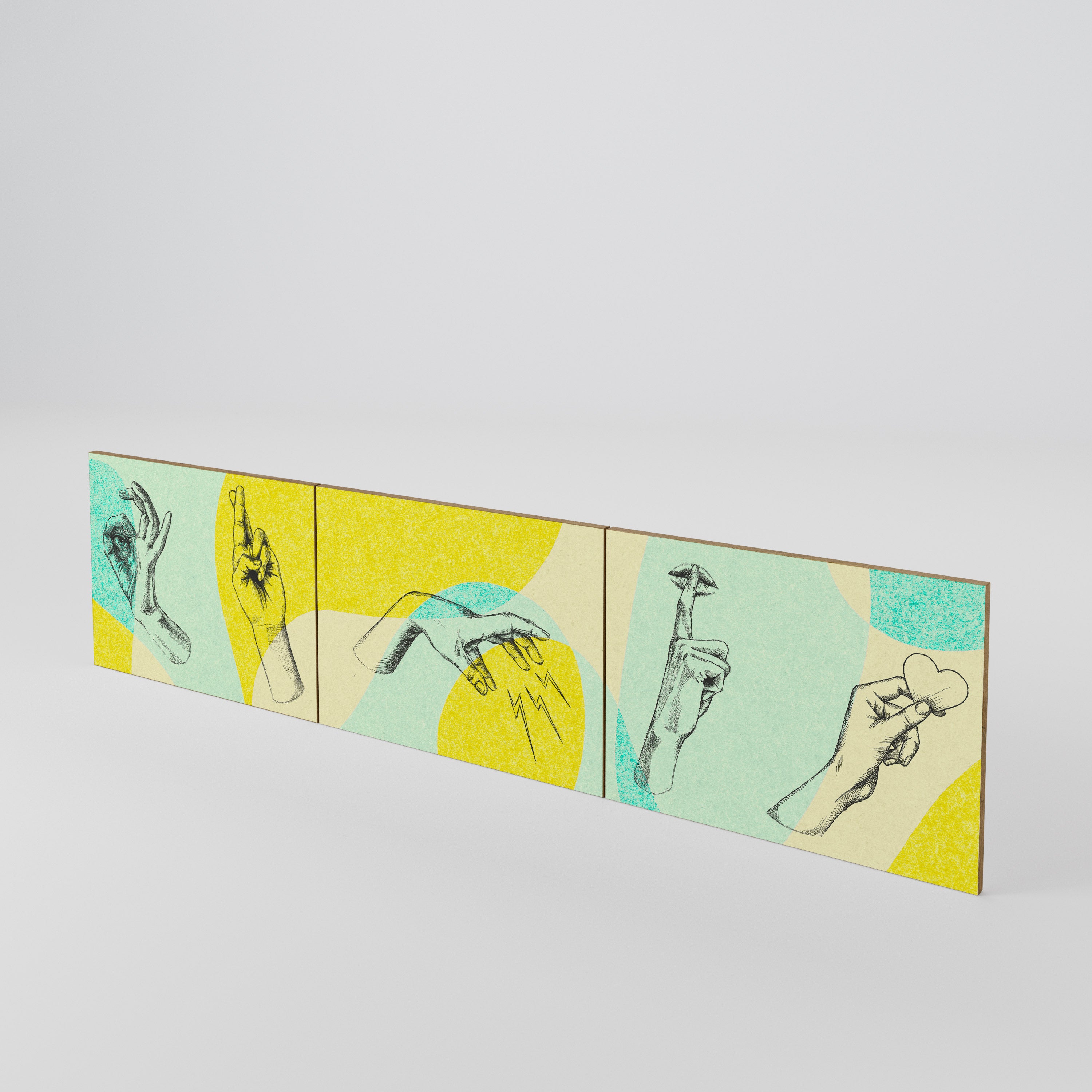 BODY LANGUAGE 3-Piece TV Cabinet Door Set