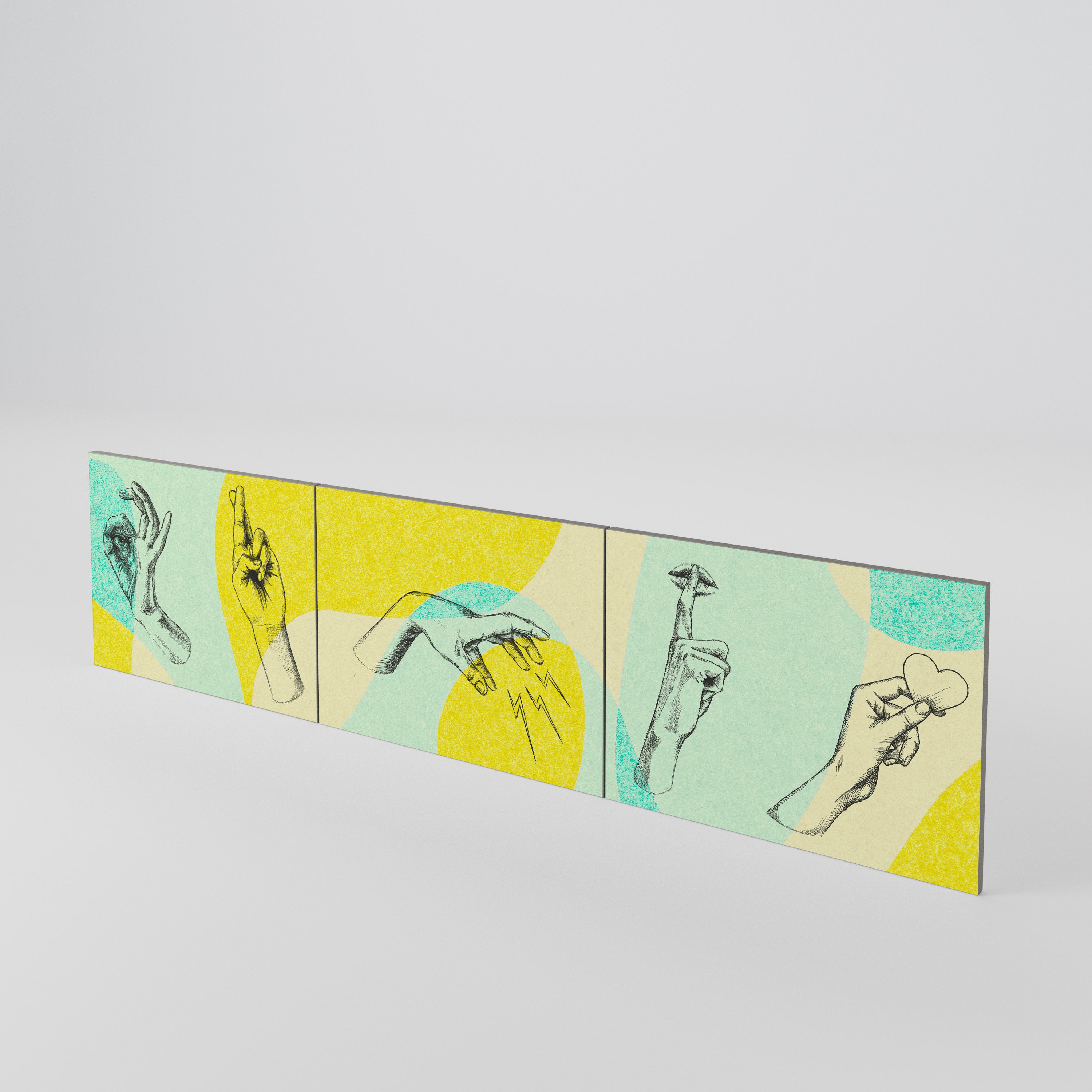 BODY LANGUAGE 3-Piece TV Cabinet Door Set