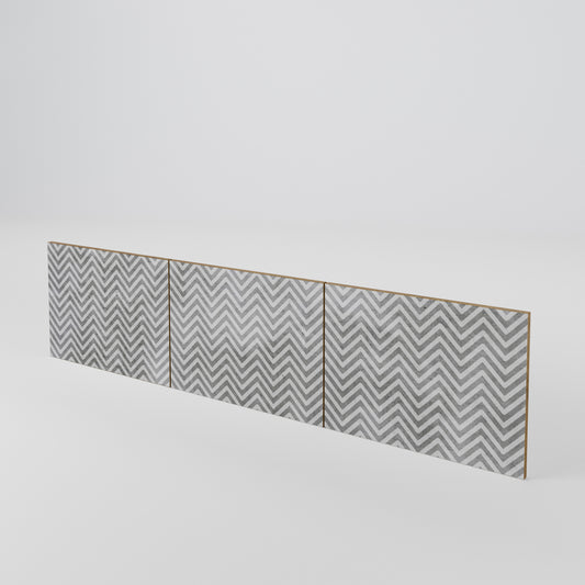 CONCRETE ZIG ZAG 3-Piece TV Cabinet Door Set
