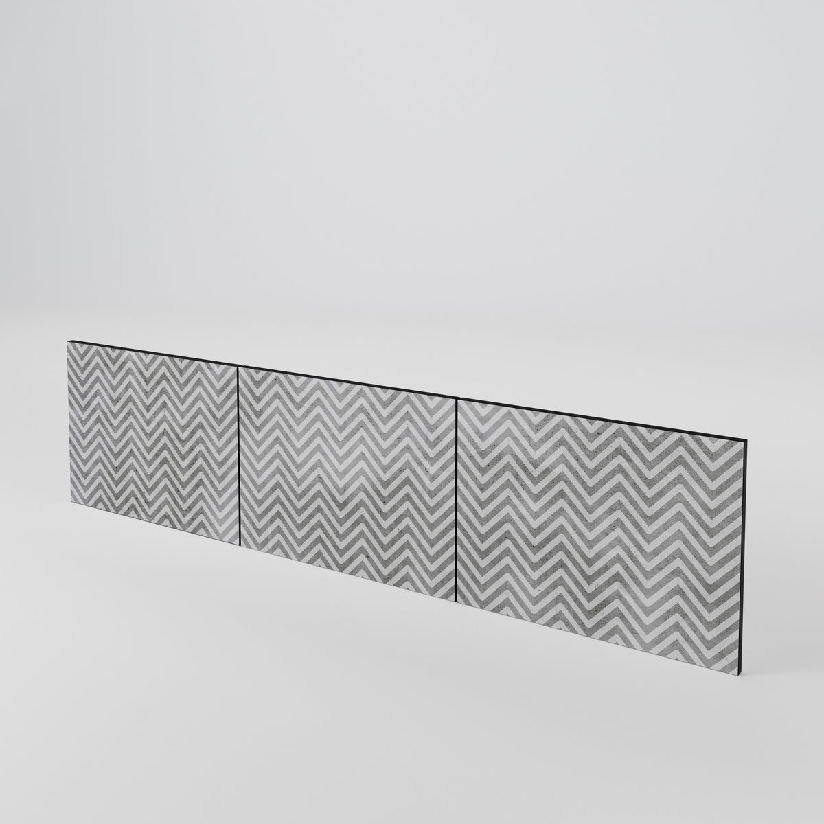 CONCRETE ZIG ZAG Luckset med 3 dörrar till TV-bänk