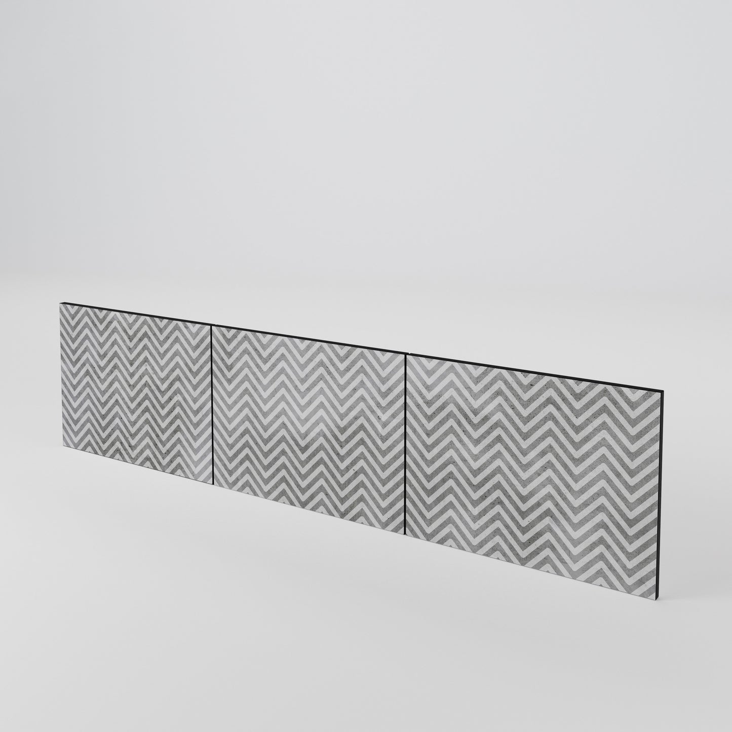 CONCRETE ZIG ZAG Luckset med 3 dörrar till TV-bänk