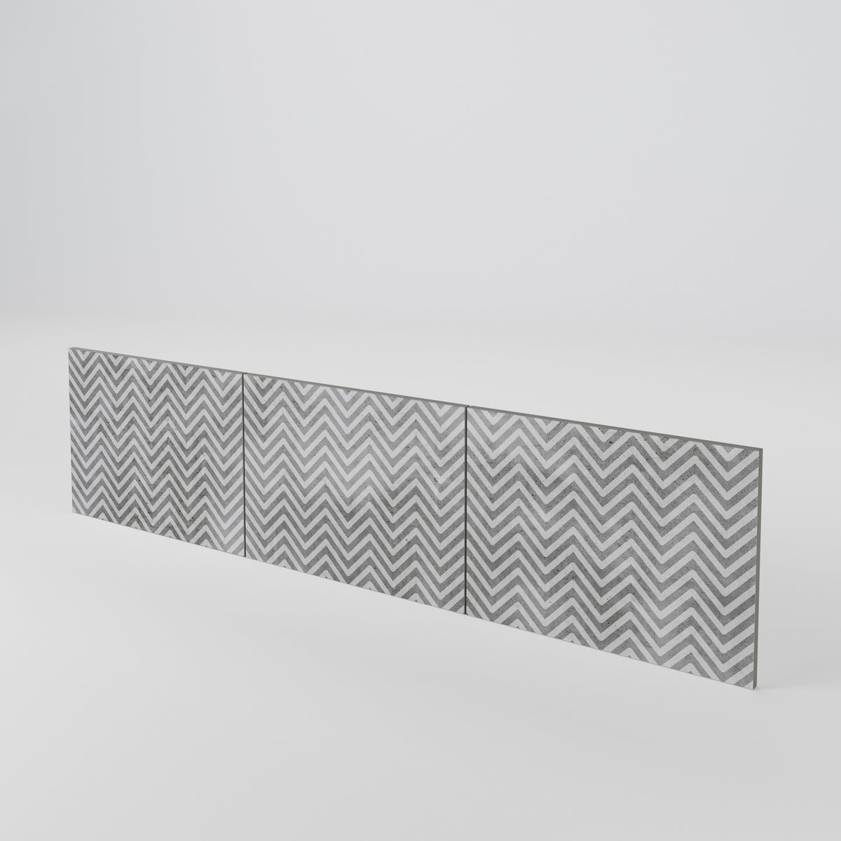 CONCRETE ZIG ZAG Luckset med 3 dörrar till TV-bänk