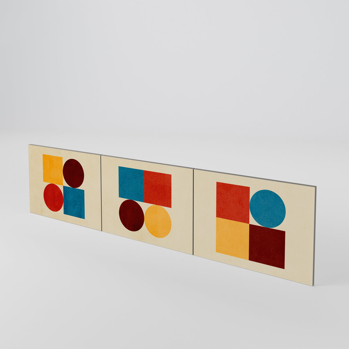 GEOMETRIC PUZZLE Luckset med 3 dörrar till TV-bänk