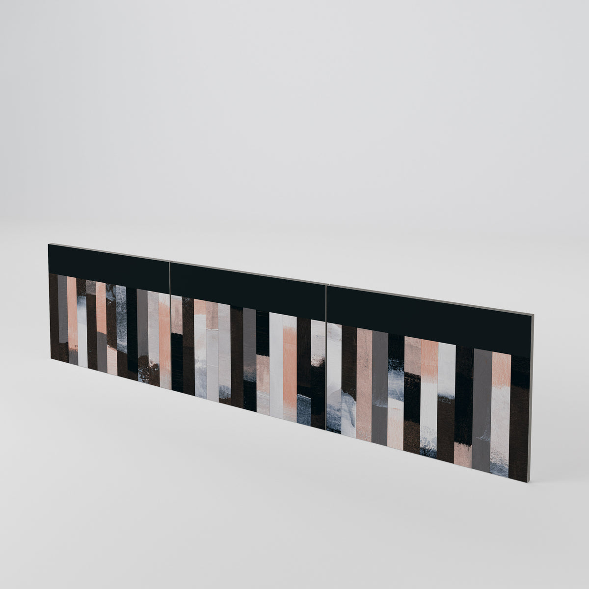 COLLAGE OF RECTANGLES Luckset med 3 dörrar till TV-bänk