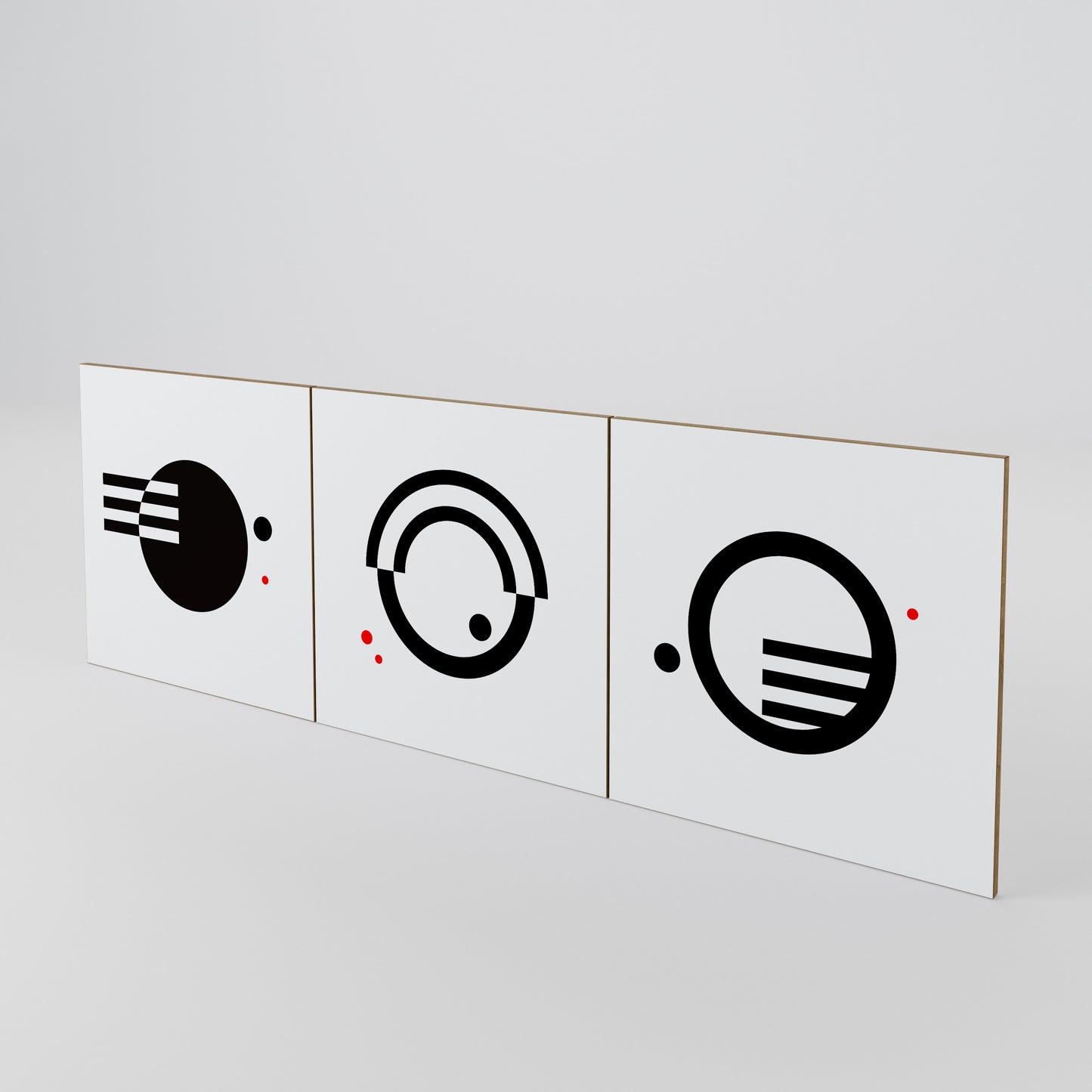 BLACK AND WHITE COMBINATION Luckset med 3 dörrar till sideboard
