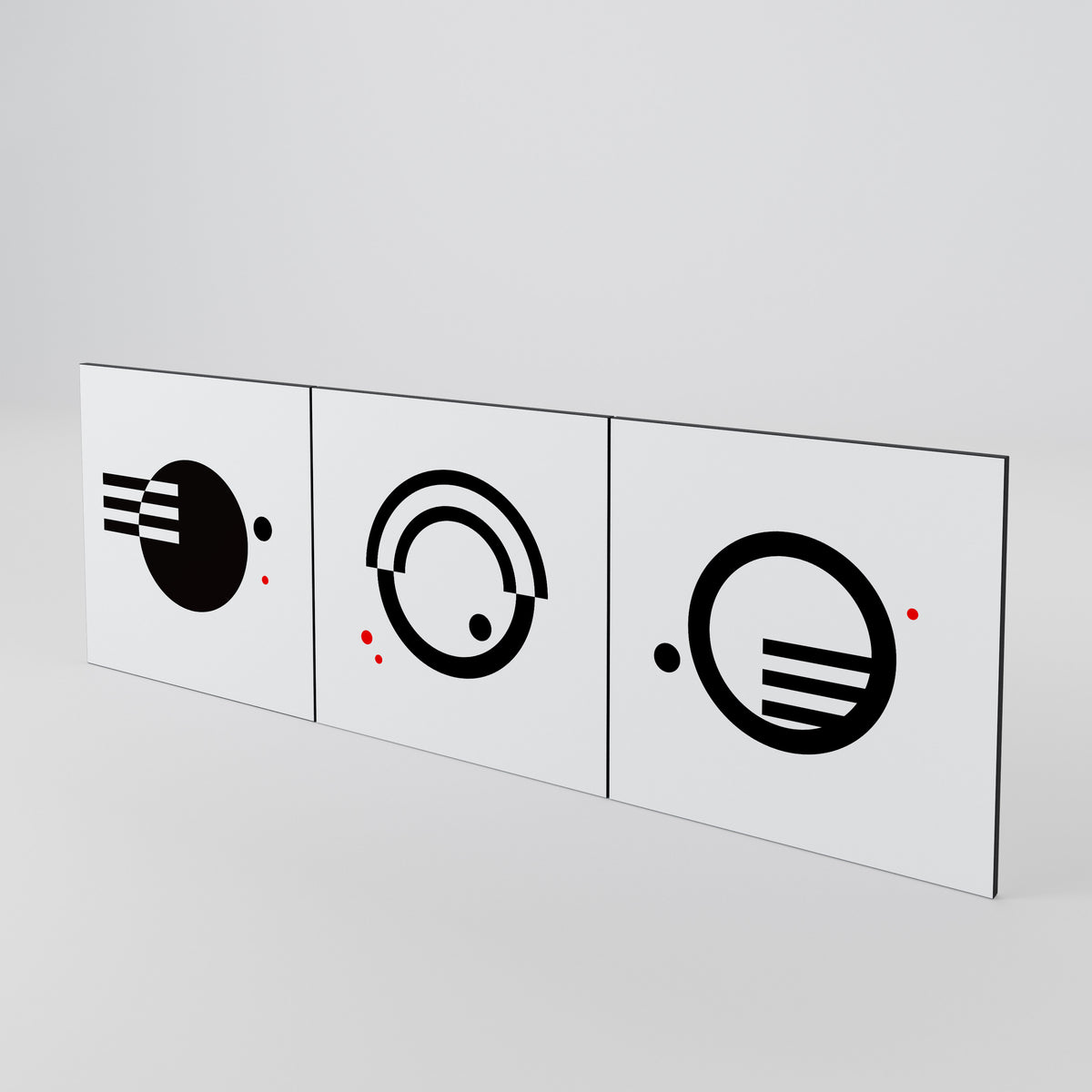 BLACK AND WHITE COMBINATION Luckset med 3 dörrar till sideboard