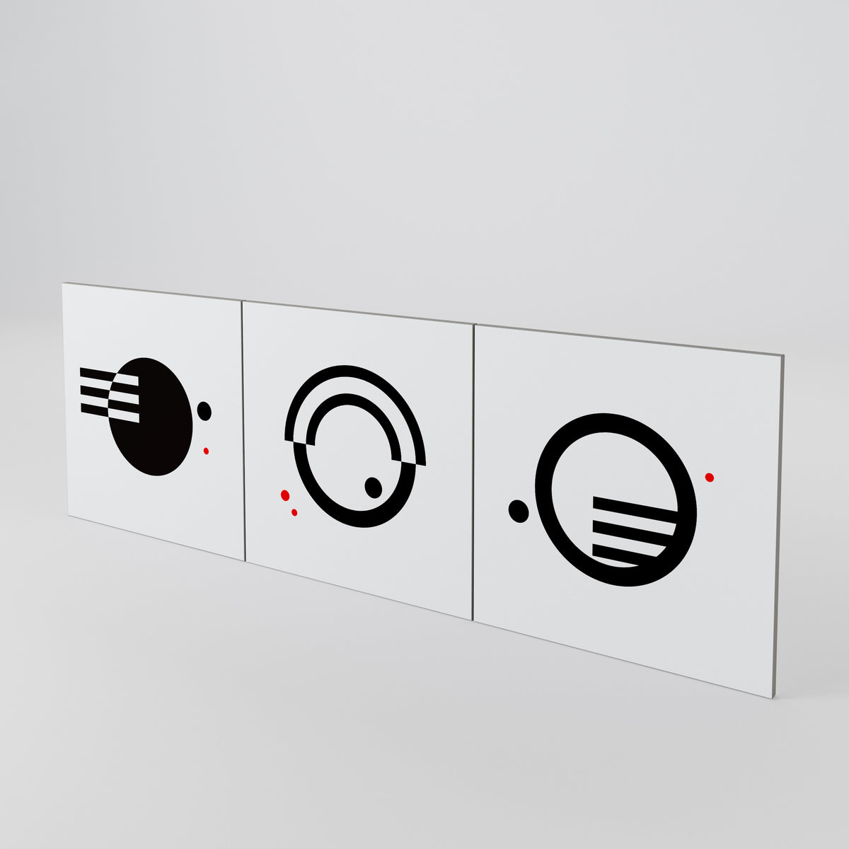 BLACK AND WHITE COMBINATION Luckset med 3 dörrar till sideboard