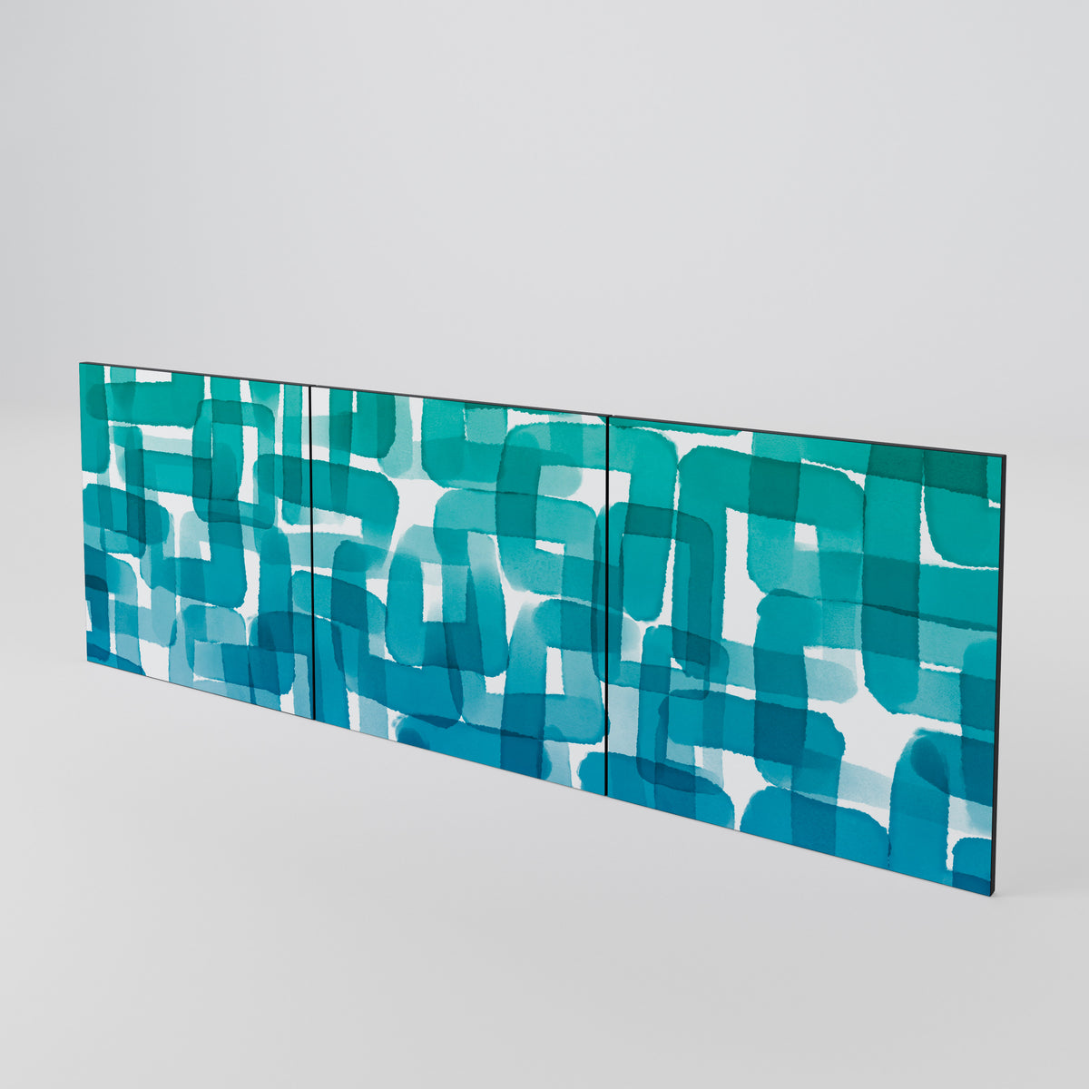 TURQUOISE RECTANGLES Luckset med 3 dörrar till sideboard