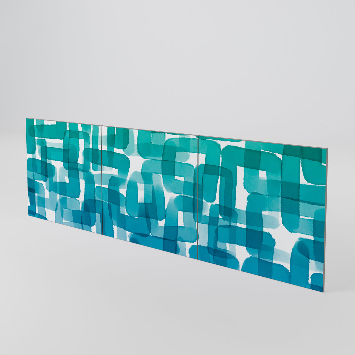 TURQUOISE RECTANGLES Luckset med 3 dörrar till sideboard