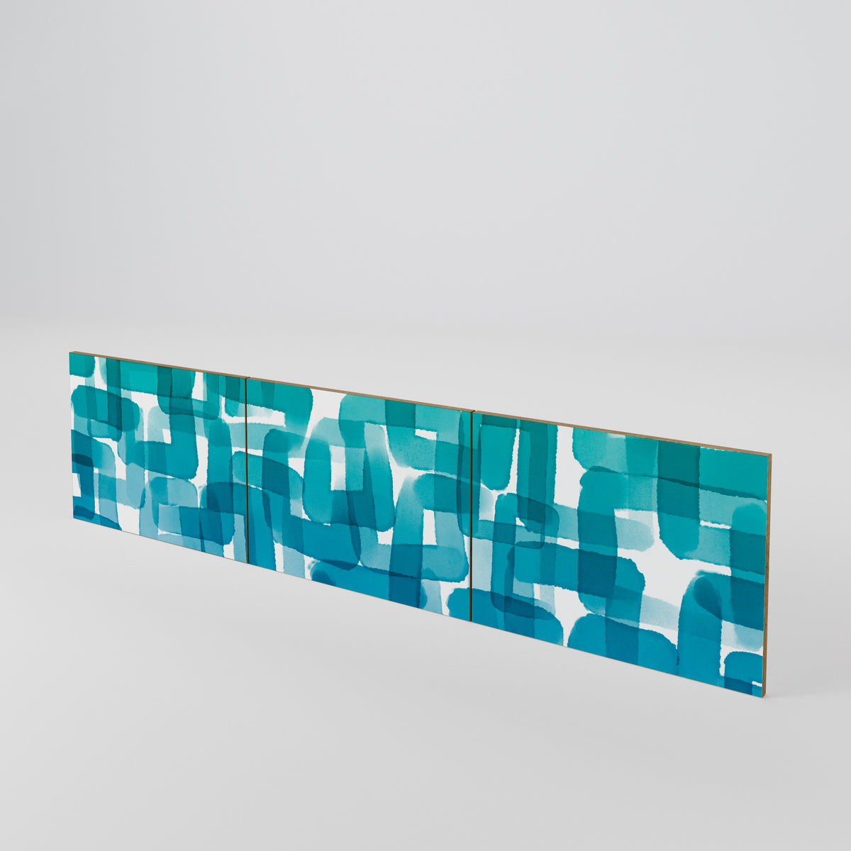 TURQUOISE RECTANGLES Luckset med 3 dörrar till TV-bänk