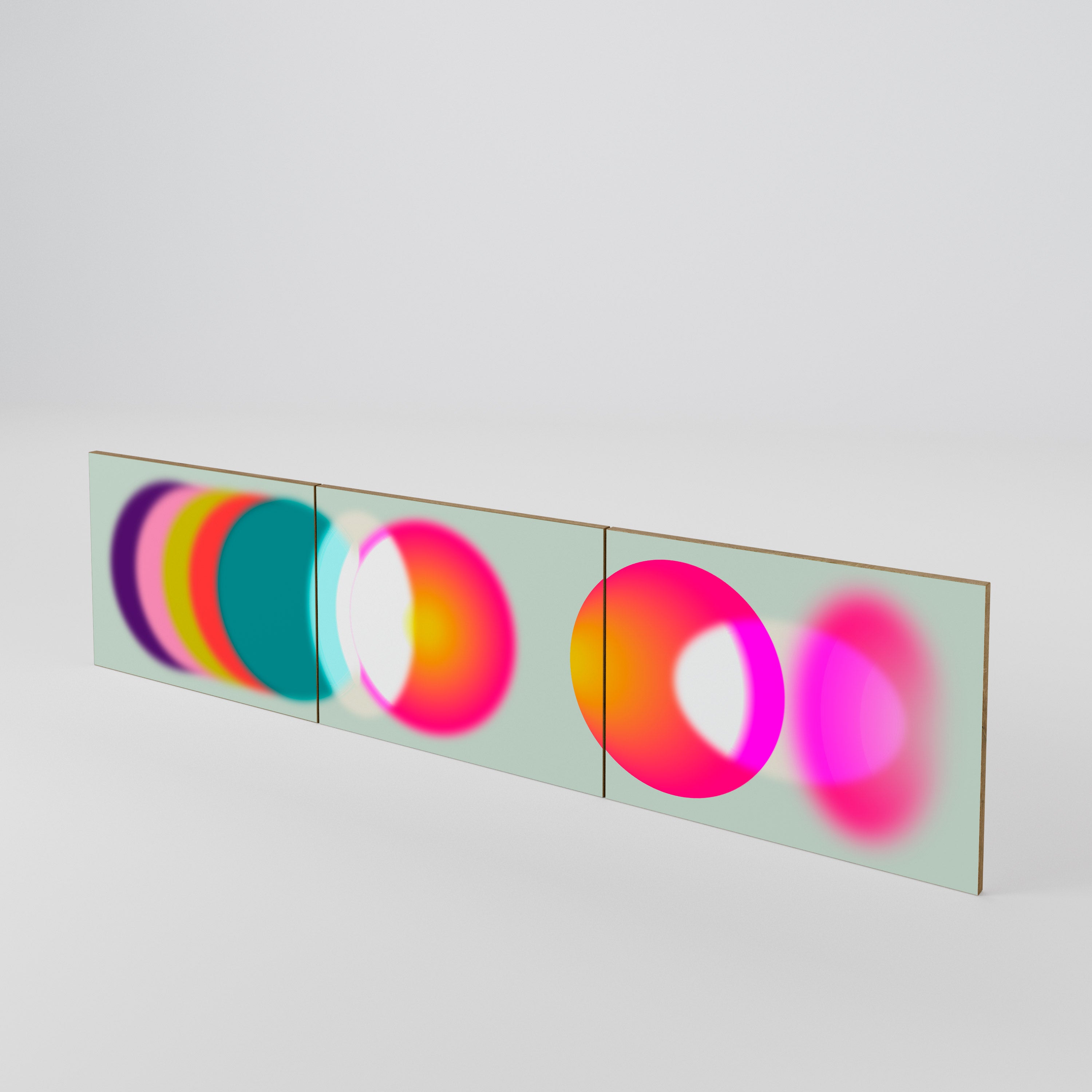 SYMPHONY OF COLORS 3-Piece TV Cabinet Door Set