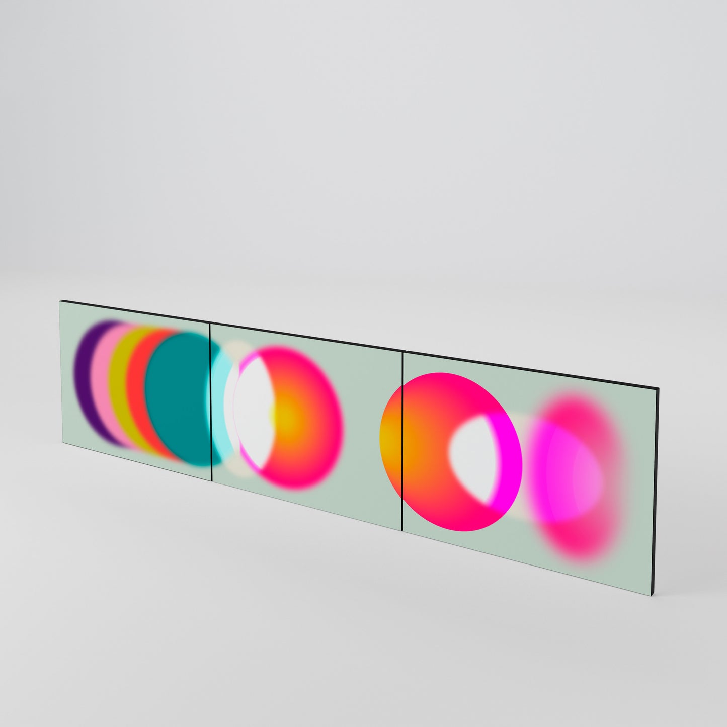 SYMPHONY OF COLORS Luckset med 3 dörrar till TV-bänk