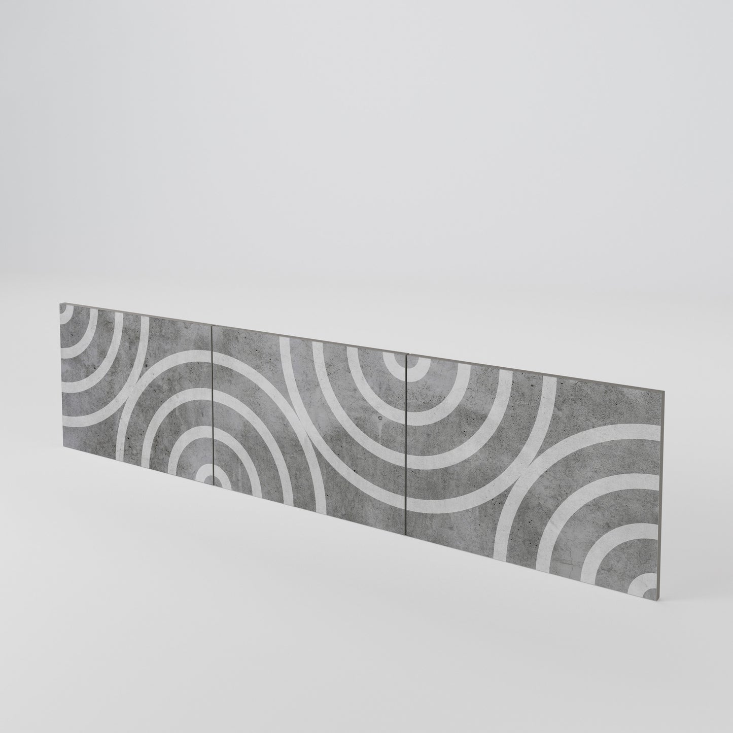 CIRCLE CONCRETE 3-Piece TV Cabinet Door Set