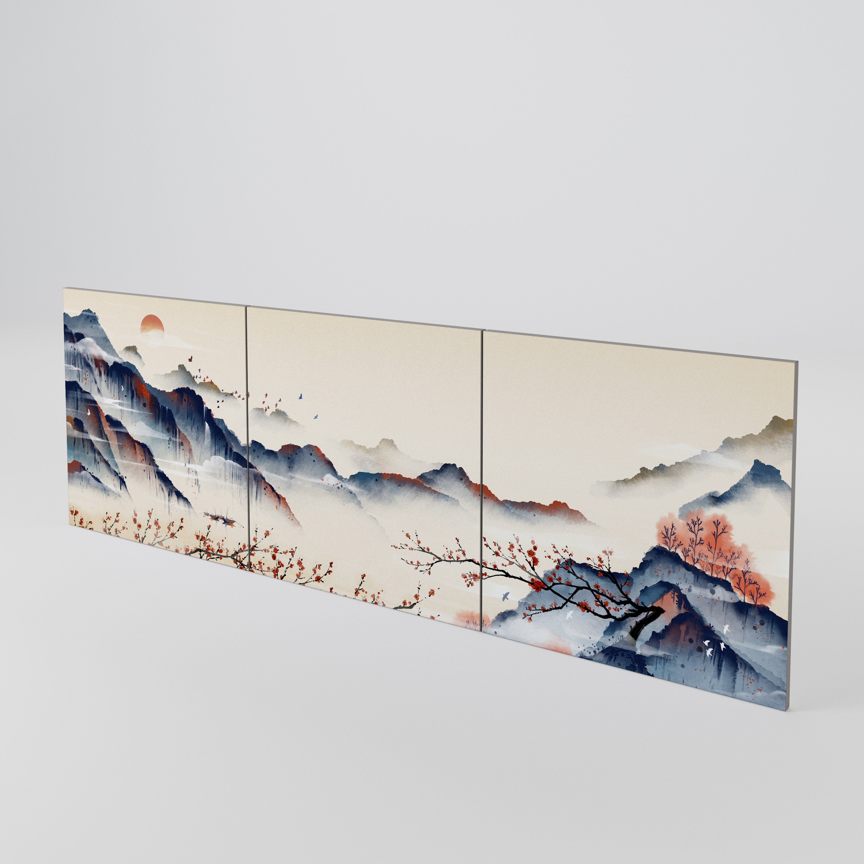 JAPANESE LANDSCAPE Luckset med 3 dörrar till sideboard
