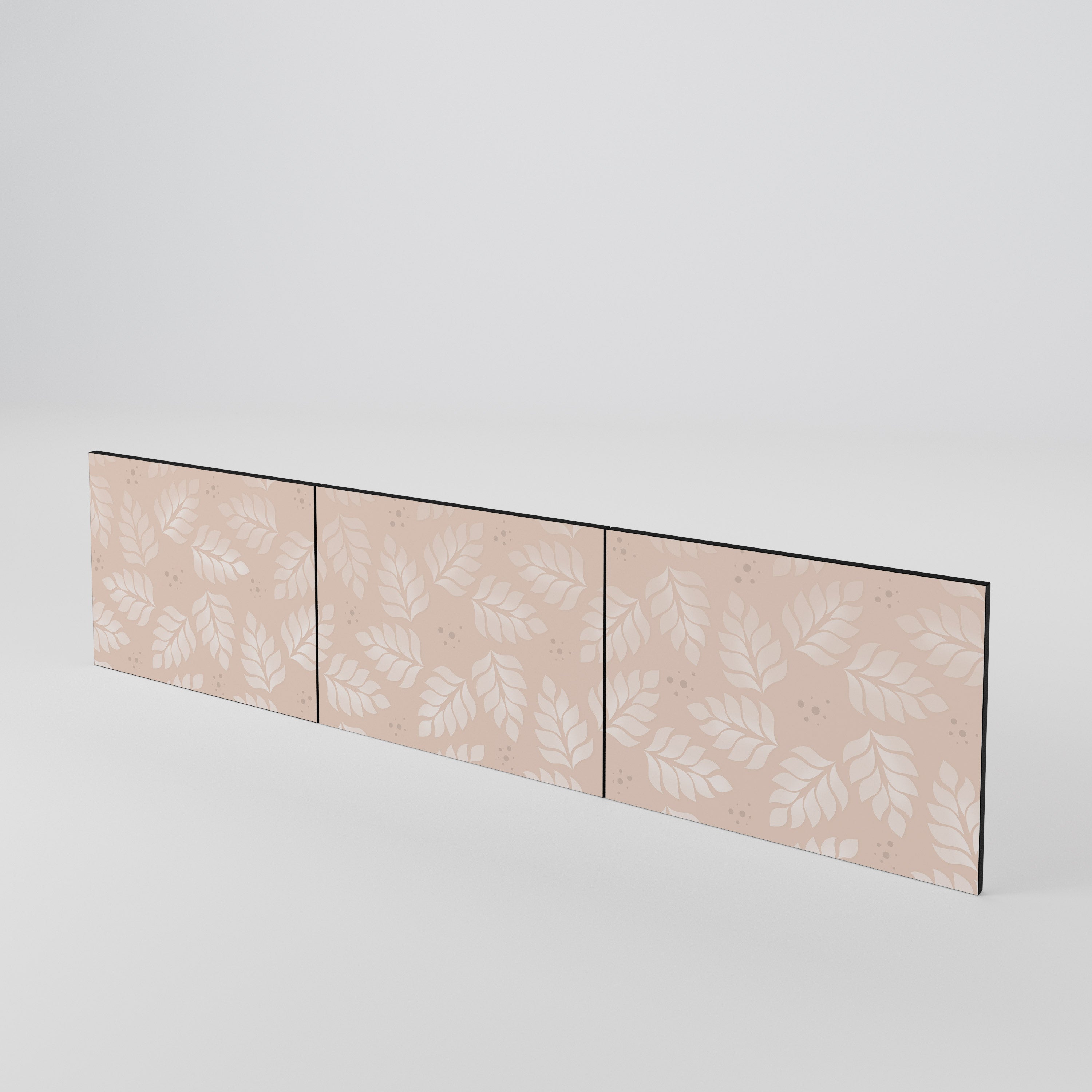 LEAVES ON BEIGE 3-Piece TV Cabinet Door Set