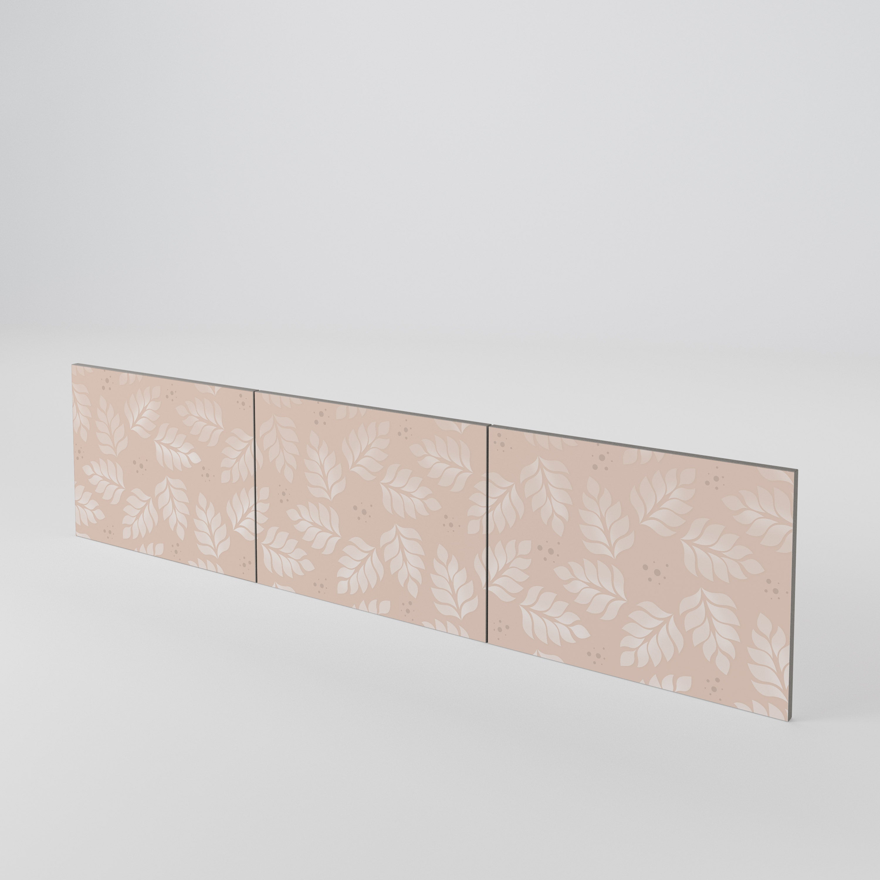 LEAVES ON BEIGE 3-Piece TV Cabinet Door Set