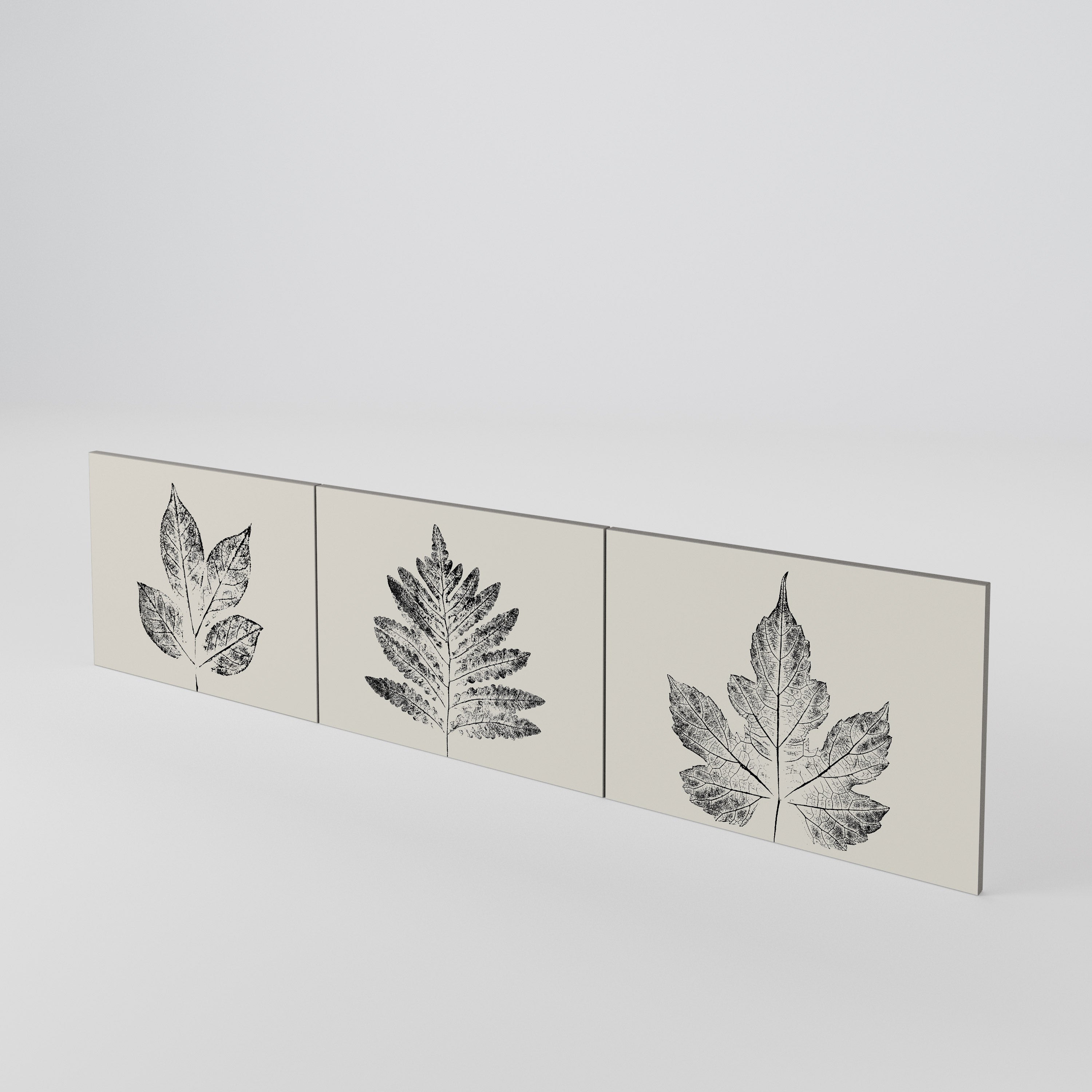 LEAFY STAMPS 3-Piece TV Cabinet Door Set