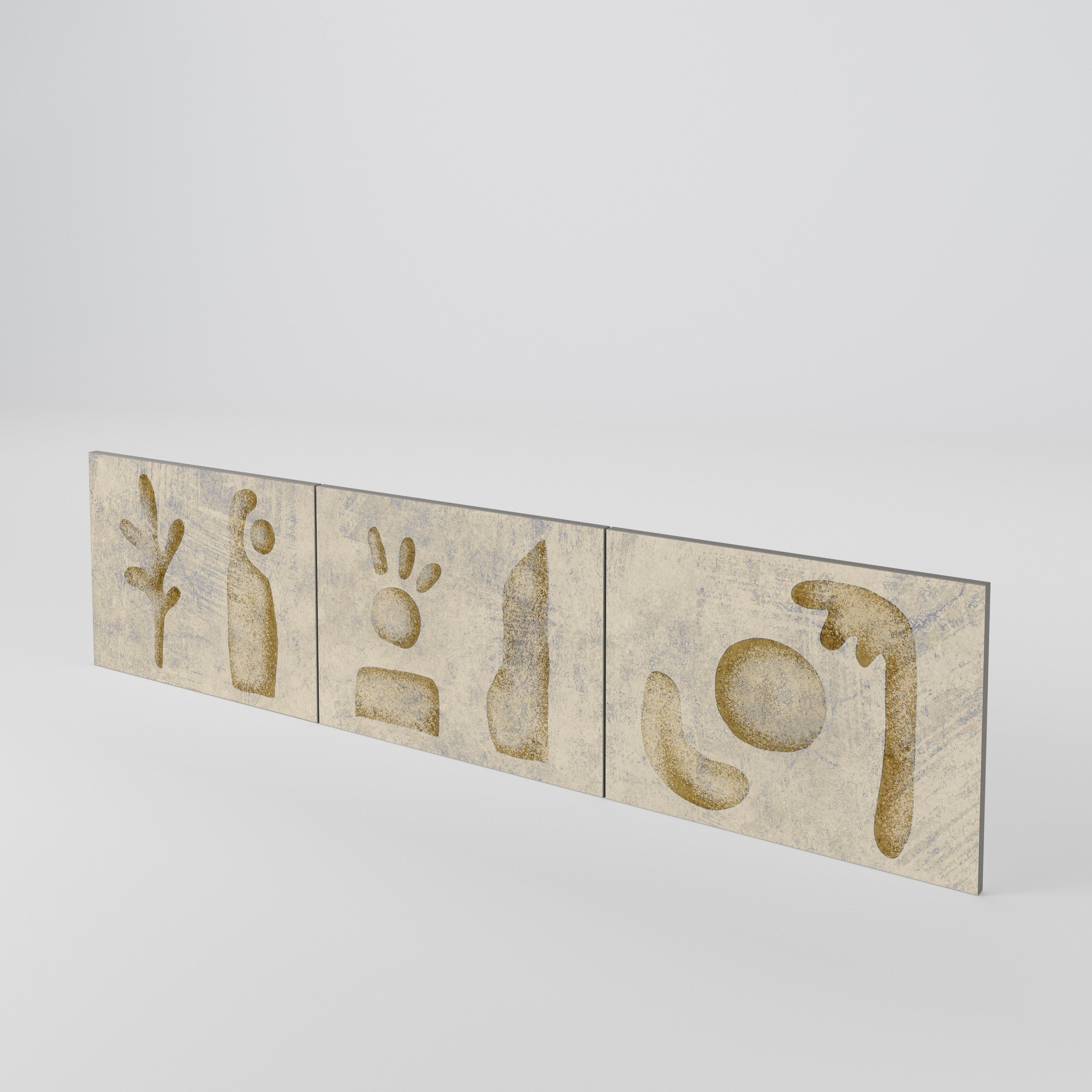 SAND SCULPTURES 3-Piece TV Cabinet Door Set