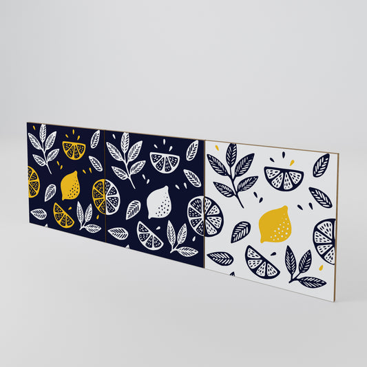 CITRUS BLACK AND WHITE Luckset med 3 dörrar till sideboard