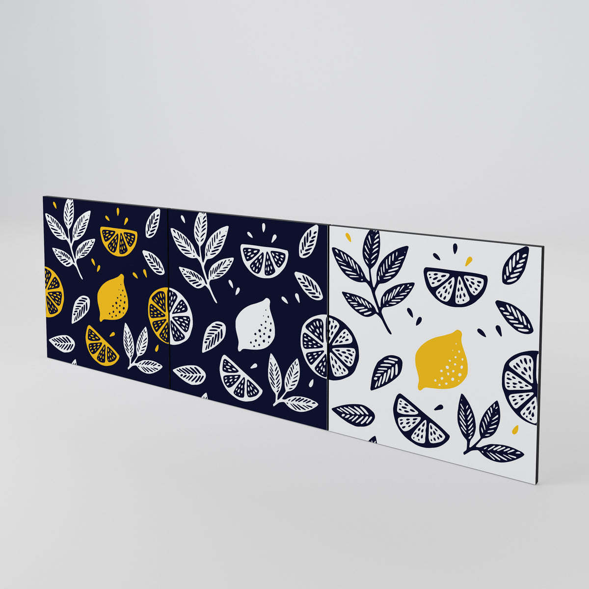 CITRUS BLACK AND WHITE Luckset med 3 dörrar till sideboard