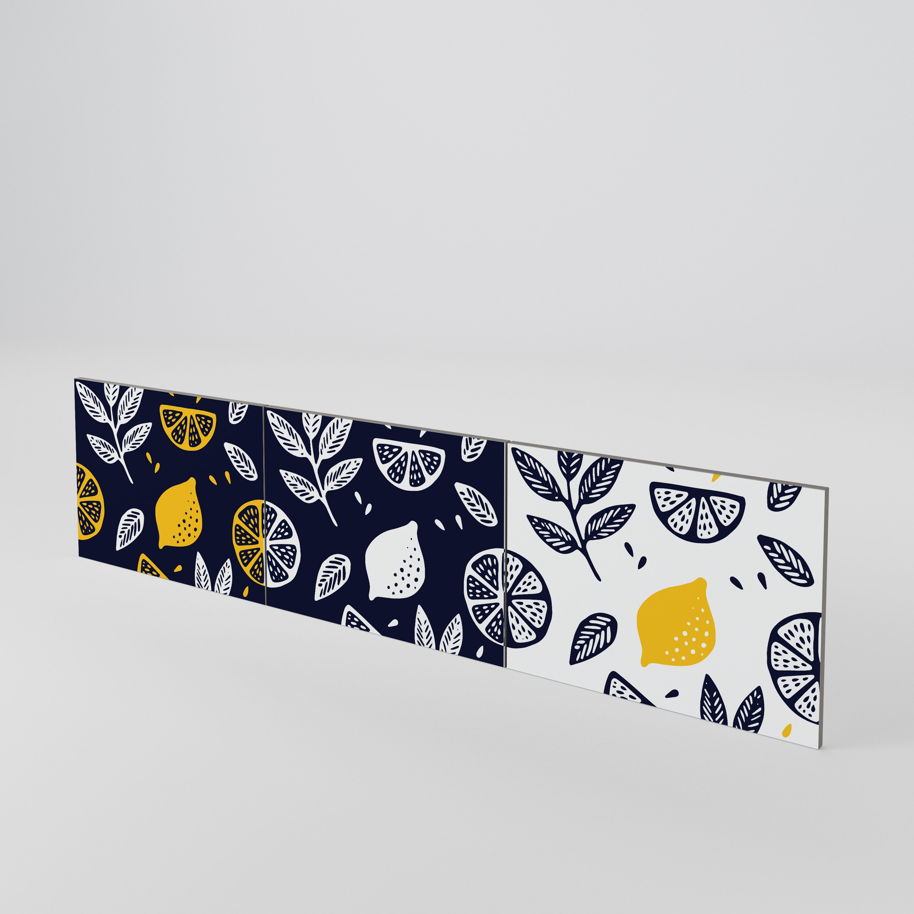 CITRUS BLACK AND WHITE 3-Piece TV Cabinet Door Set