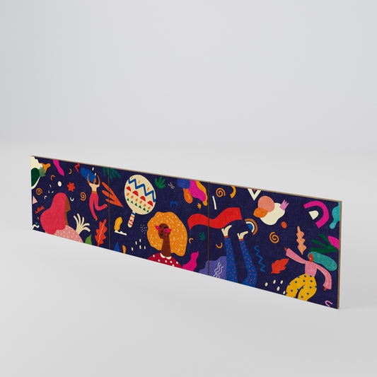 FESTIVE PLEASURES 3-Piece TV Cabinet Door Set