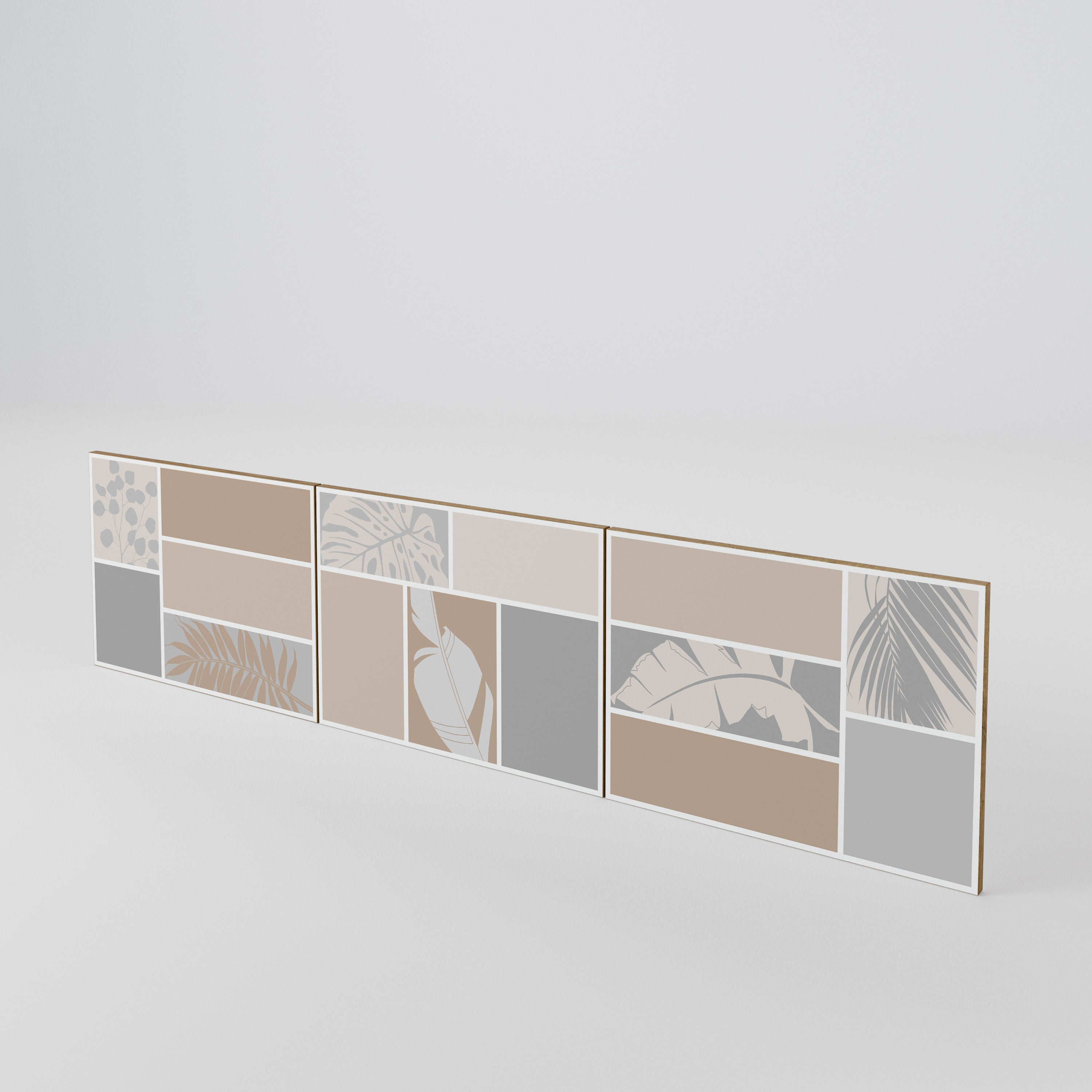 TROPICAL SHAPES 3-Piece TV Cabinet Door Set