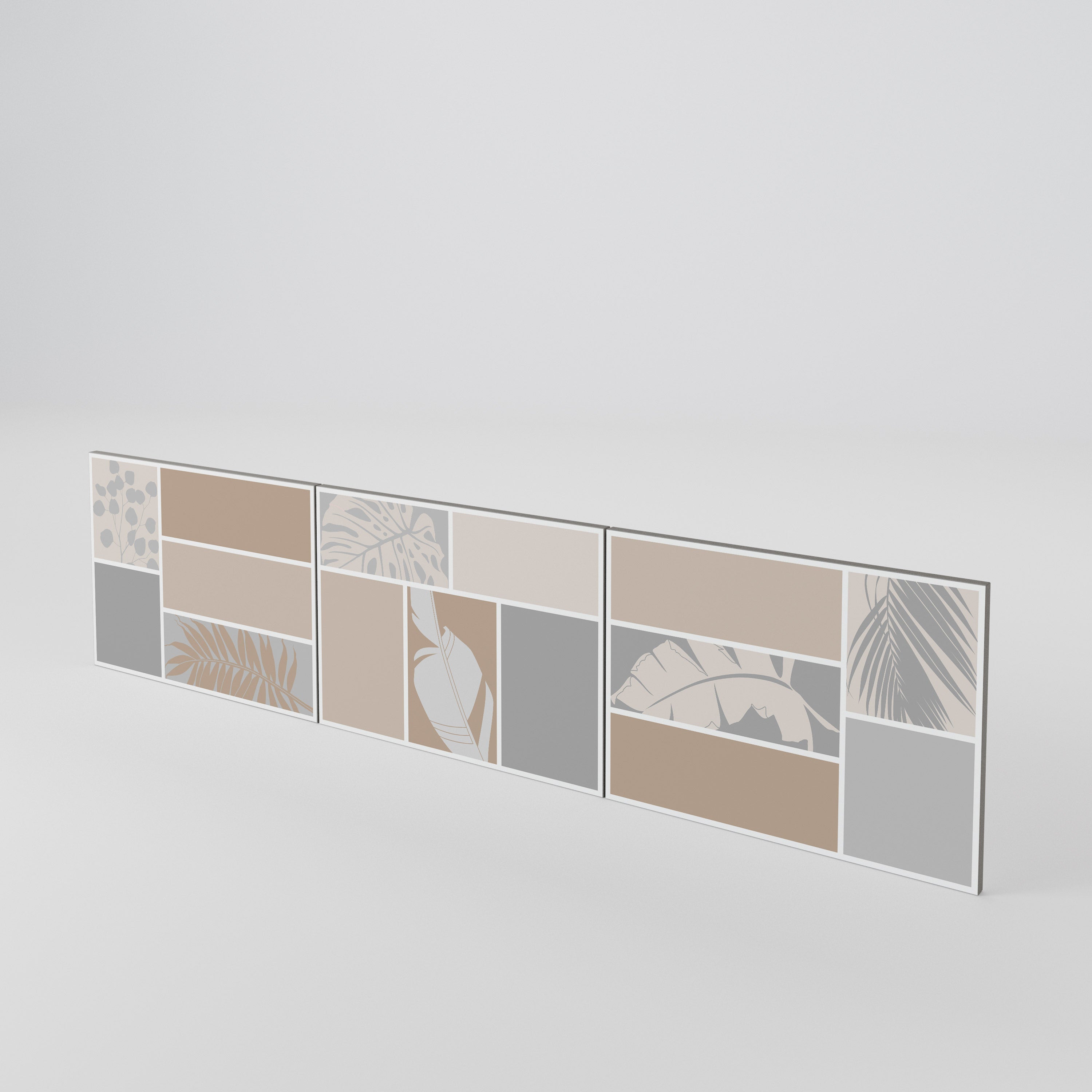 TROPICAL SHAPES 3-Piece TV Cabinet Door Set