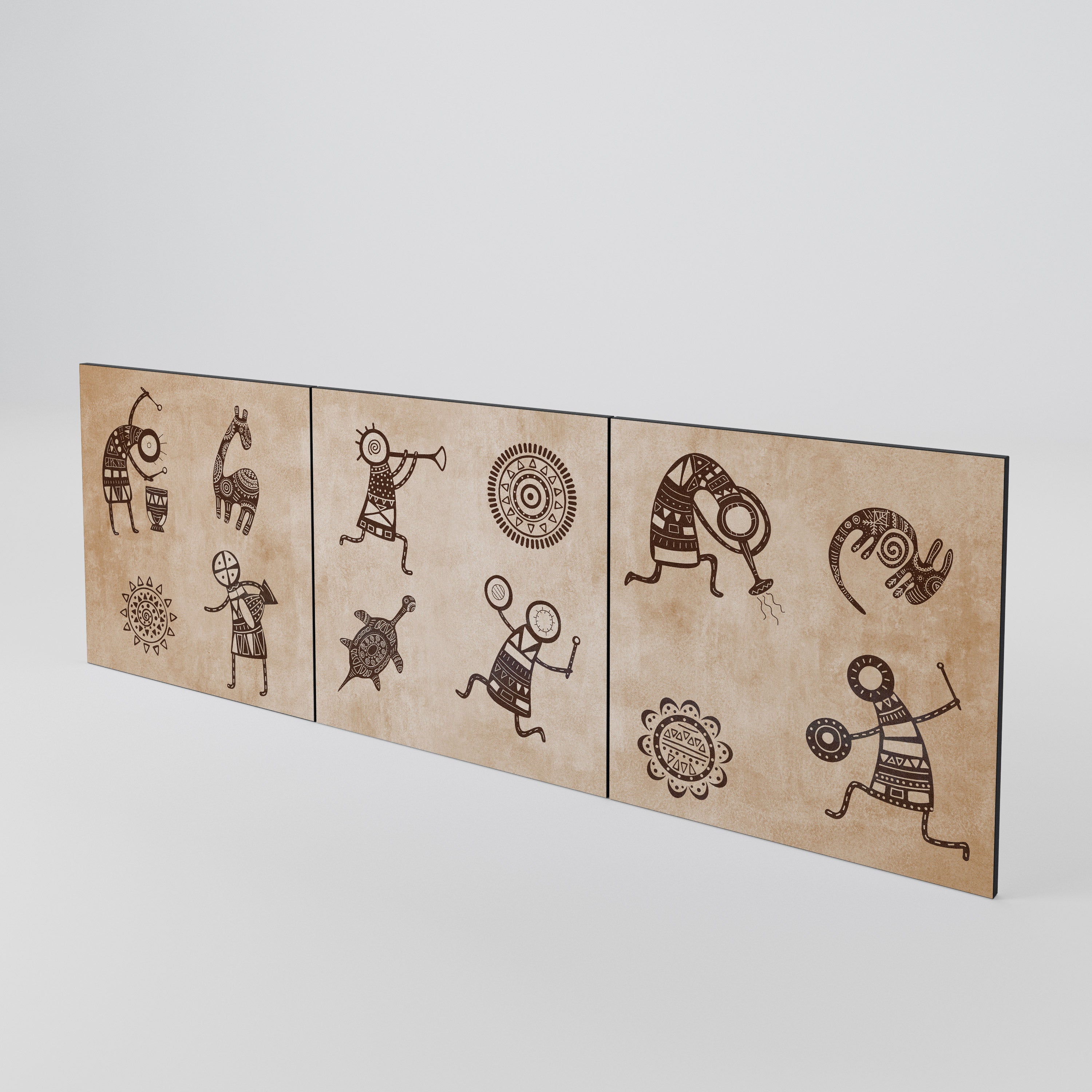 AFRICAN STYLE 3-Piece Sideboard Door Set