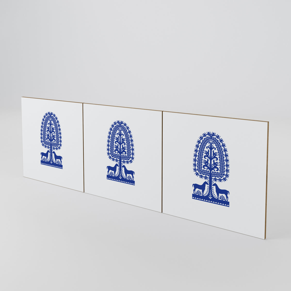 POLISH FOLK ART Luckset med 3 dörrar till sideboard